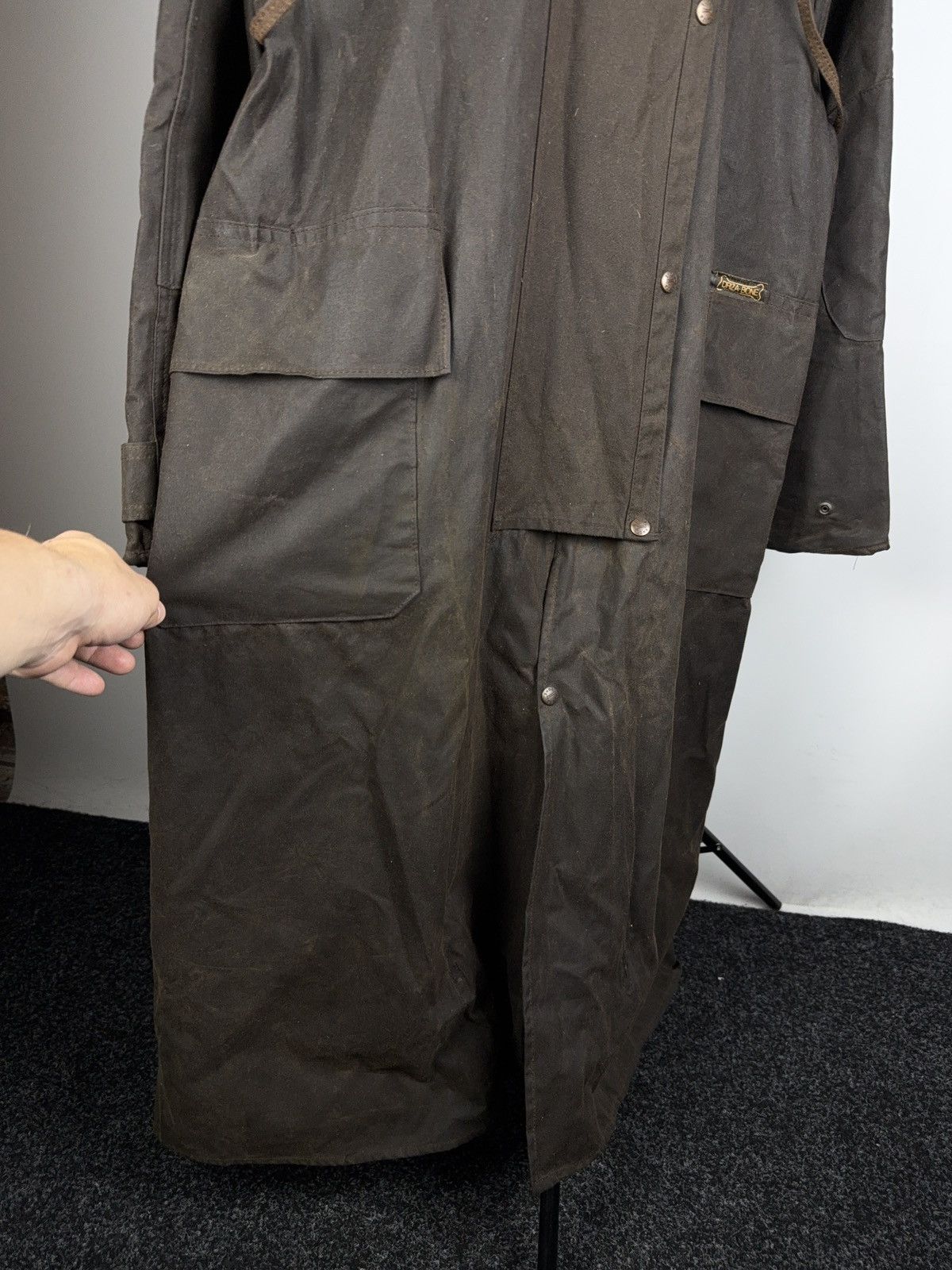 Vintage Vntg Driza-Bone Oilskin Riding Coat Australian Waxed Duster Size US M / EU 48-50 / 2 - 5 Thumbnail