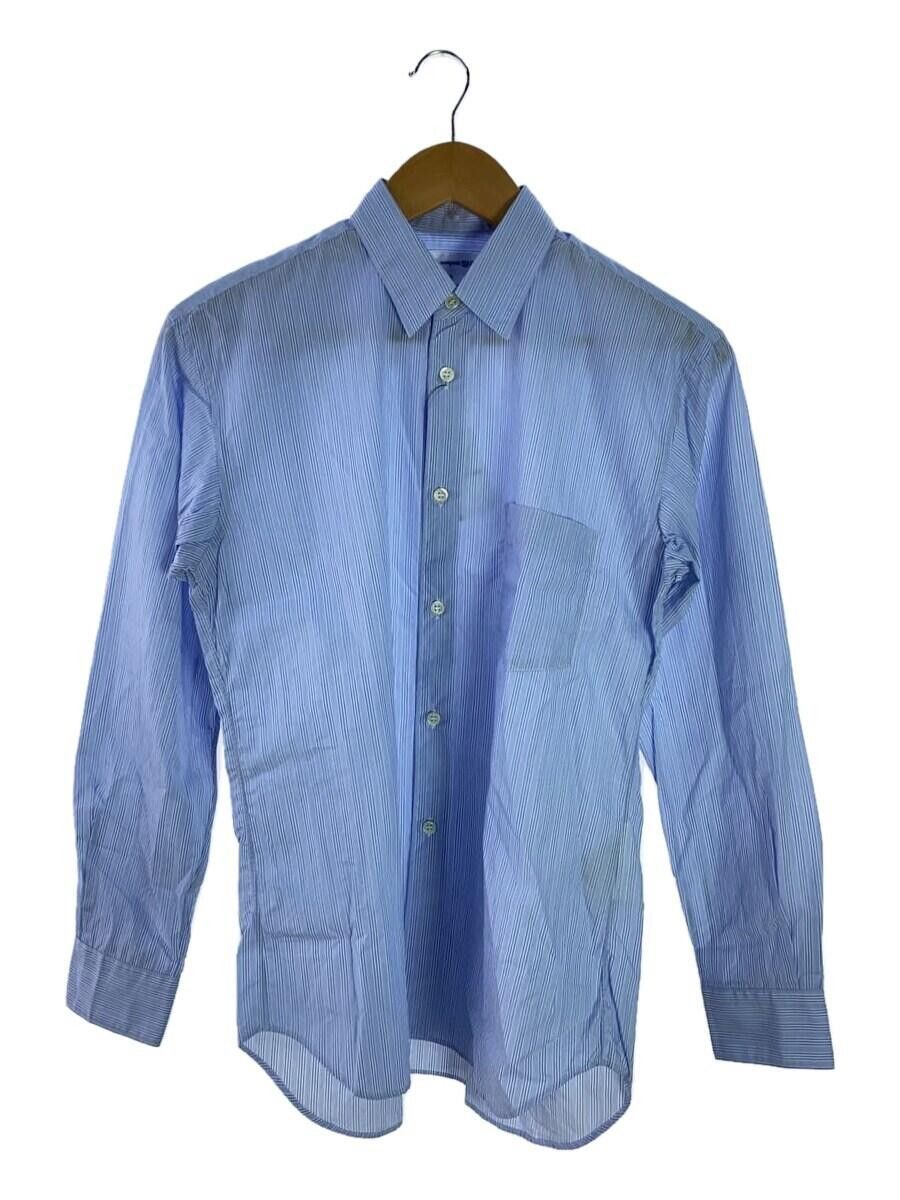 Shirt Cotton Long Sleeve Stripe Pattern Blue