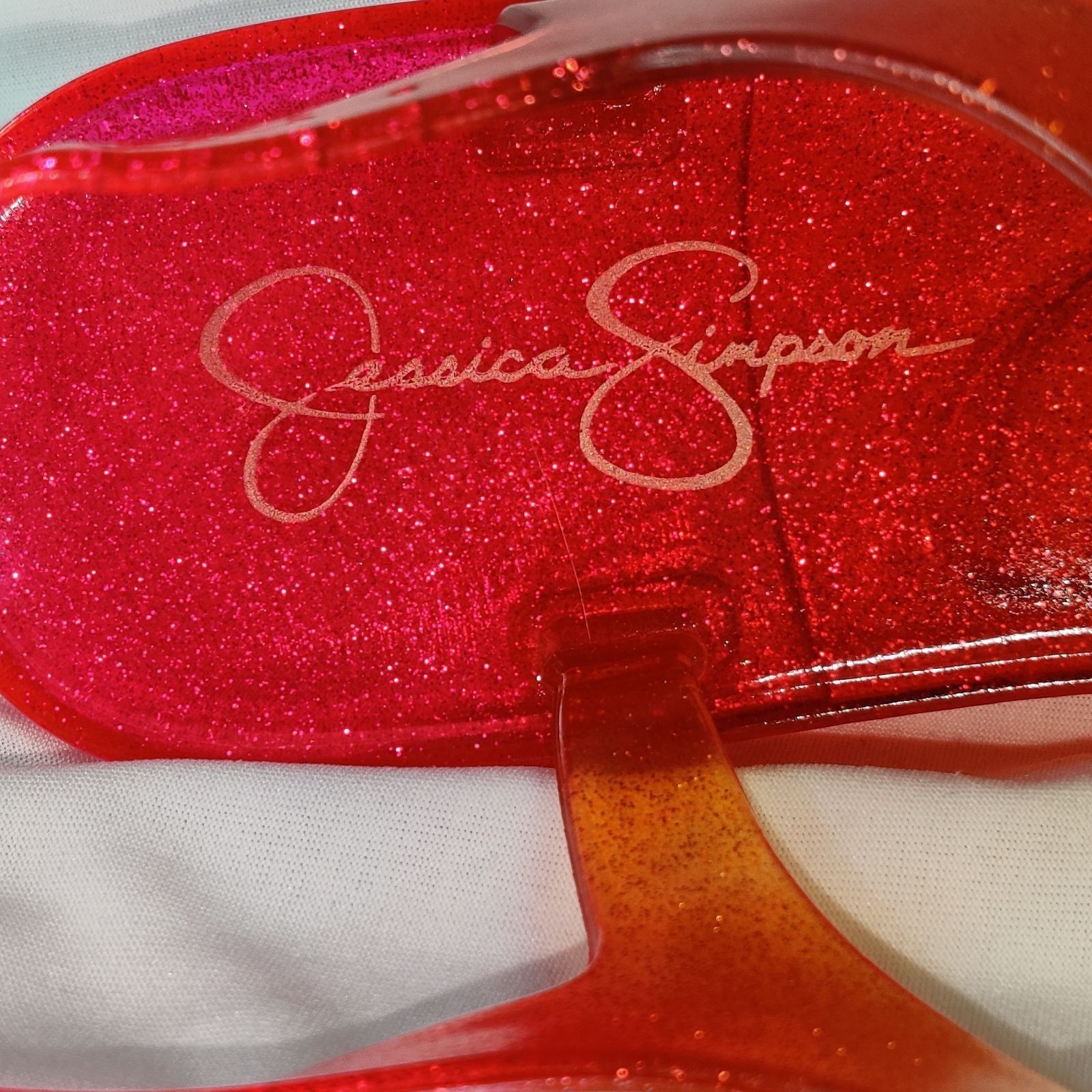 Jessica Simpson Jessica Simpson 6 Jelly Sandals Pink Yellow Ombre Glitter T- Size US 6 / IT 36 - 11 Thumbnail