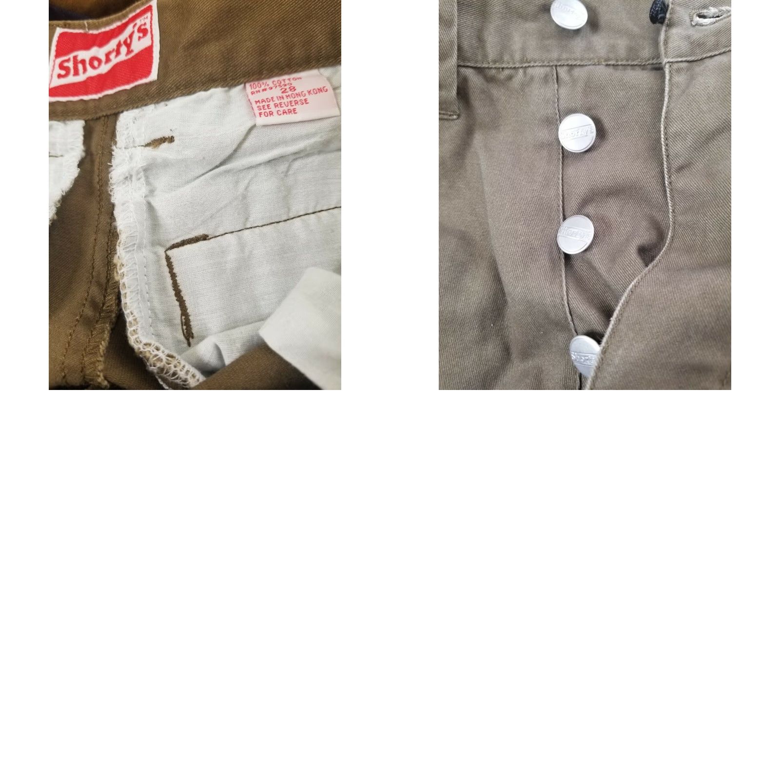 Olive Vintage Shorty’s Cargo Shorts Men 28 Olive Distressed Flat Front 90s Grunge Skate Surfboard BMX Mens Size US 28 / EU 44 - 8 Thumbnail