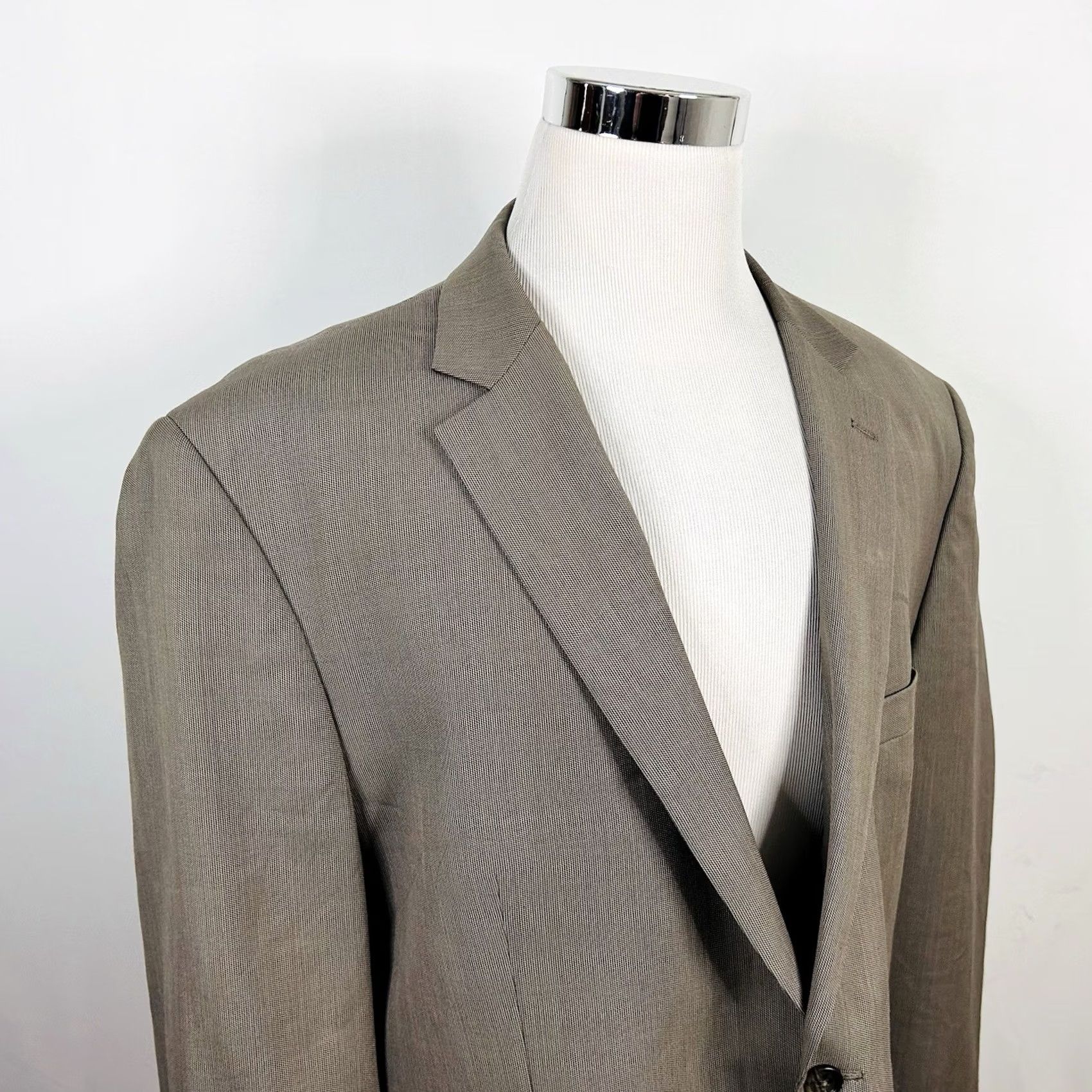 Pronto Uomo Pronto Uomo Sport Coat Beige Wool Blend Knit Two Button Double Vented Lined 50L Mens Size US XS / EU 42 / 0 - 2 Thumbnail