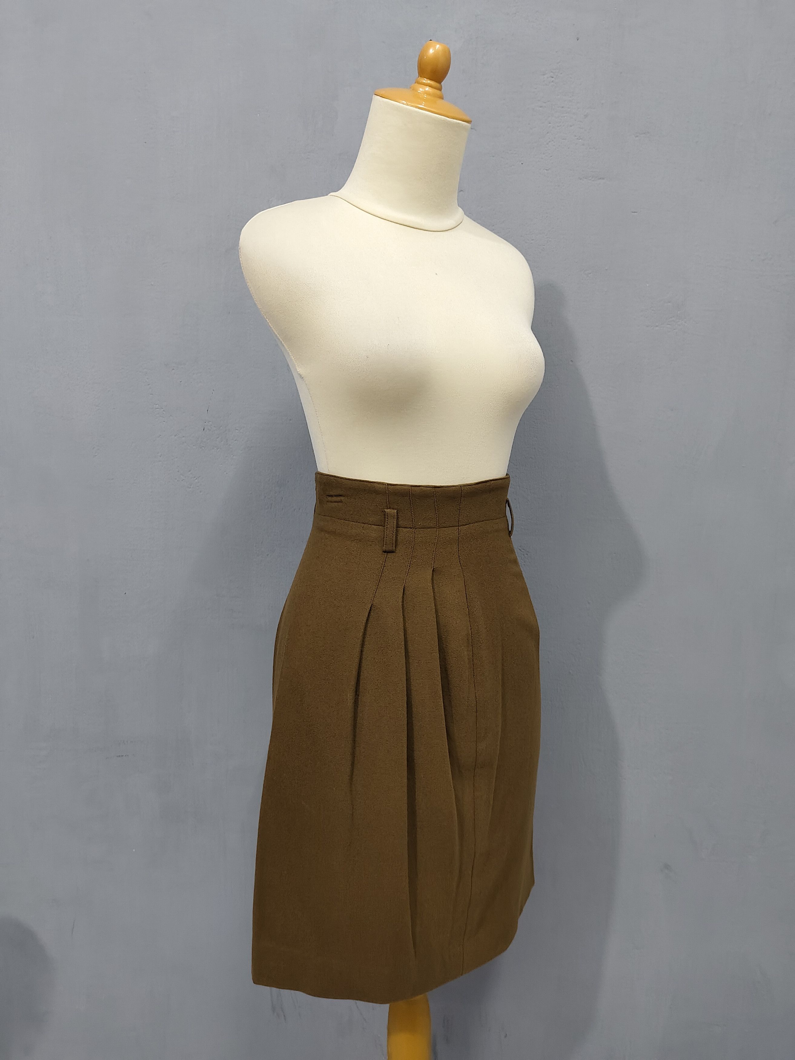 Missoni 80s Missoni Donna - Wool Pleats Tailored Skirt Size 27" / US 4 / IT 40 - 2 Thumbnail