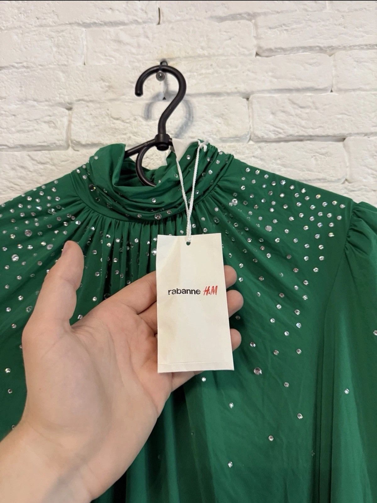 H&M × Paco Rabanne Paco Rabanne x HM Brand New Top Blouse With Rhinestones Sz M Size M / US 6-8 / IT 42-44 - 4 Thumbnail