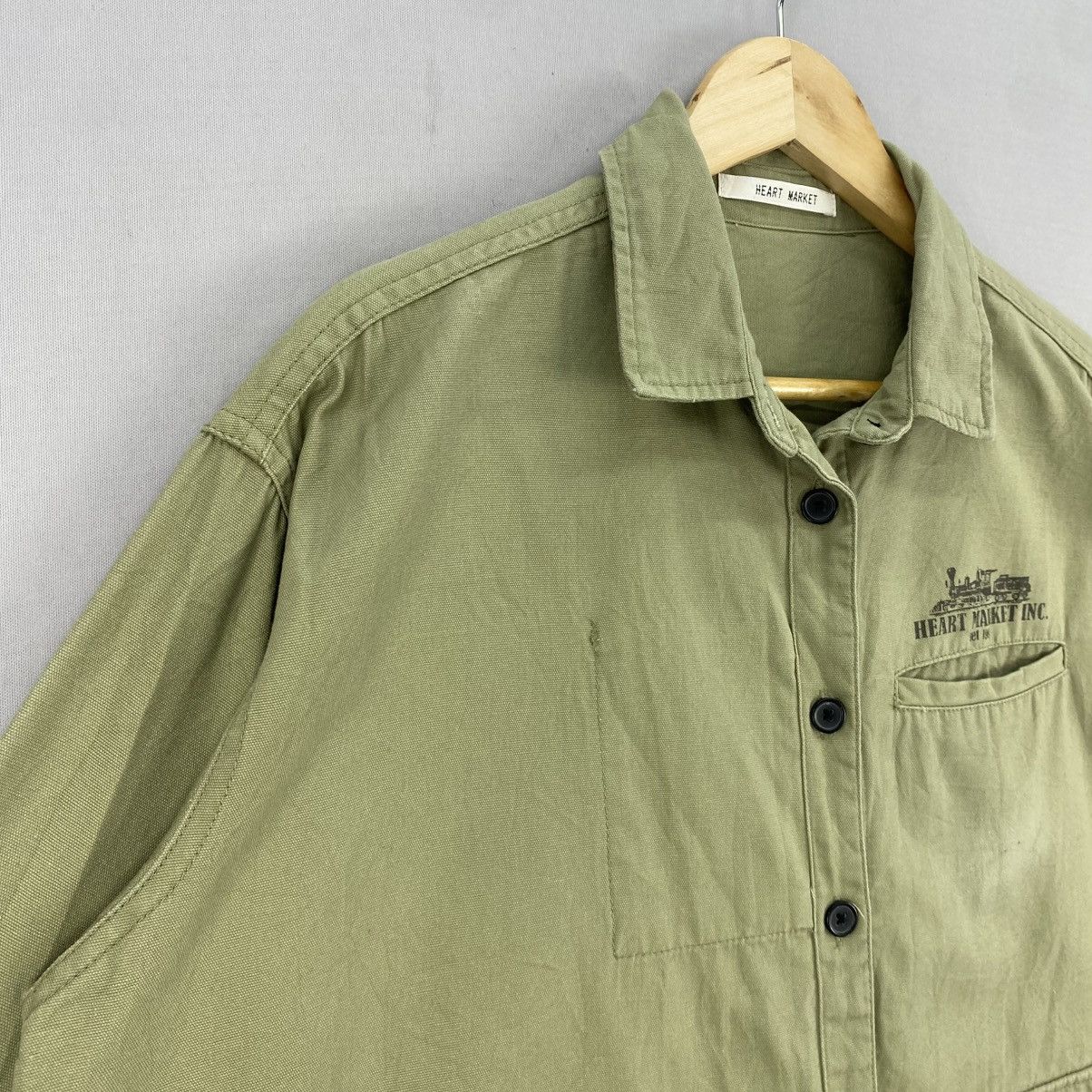 Flannel Heart Market Baggy Button Up Jacket Size M / US 6-8 / IT 42-44 - 2 Thumbnail