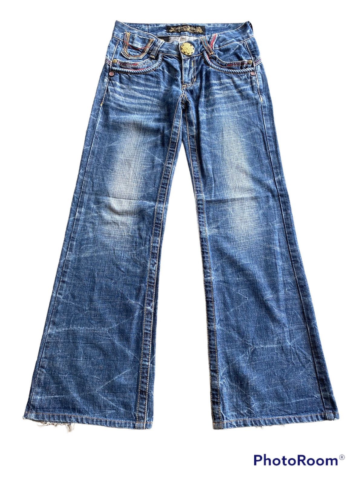Hysteric Glamour × If Six Was Nine × Japanese Brand Baggy Flare Japan Red Pepper Low Rise Wide Leg Size US 29 - 7 Thumbnail