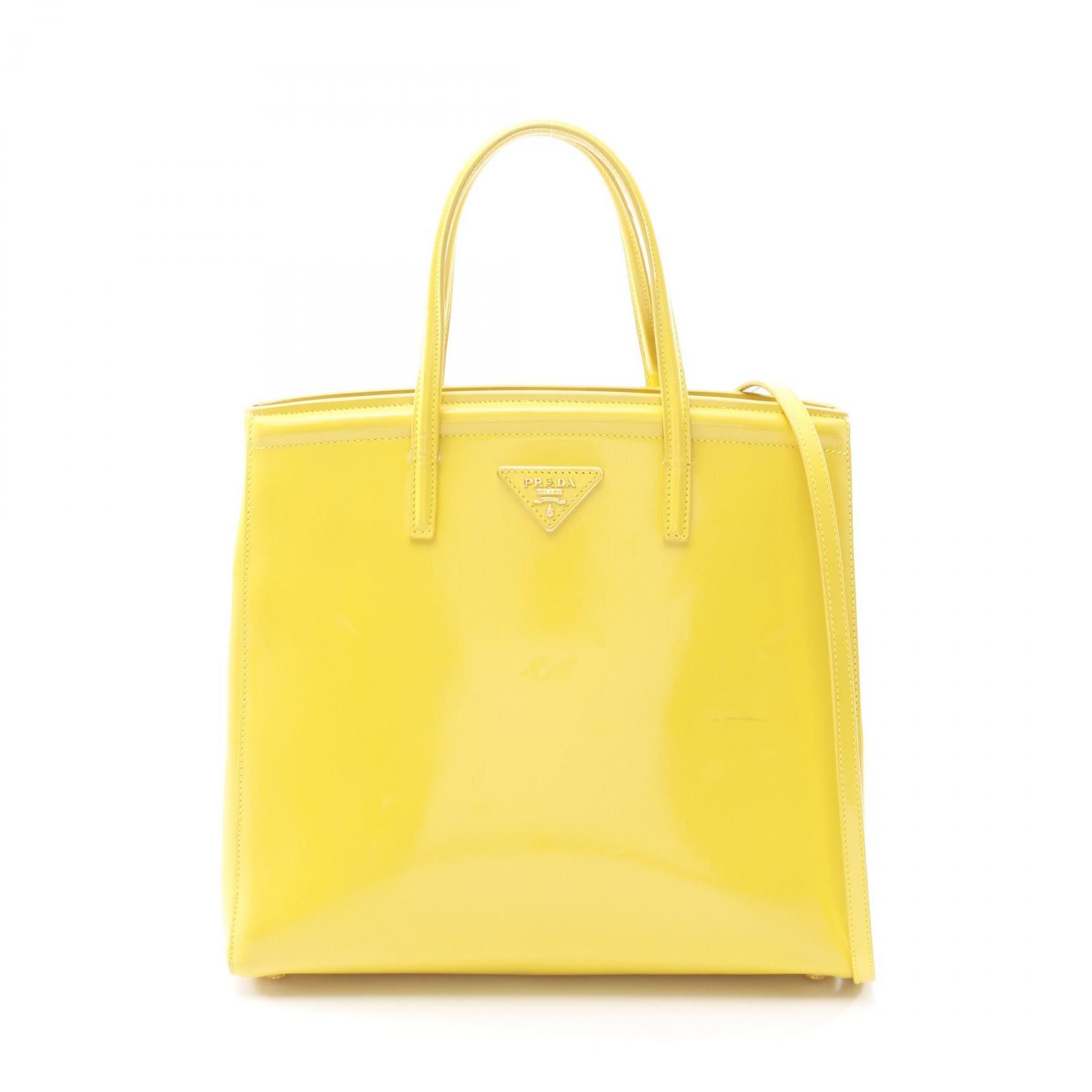 Prada Prada SAFFIANO VERNIC Patent Leather Handbag Enamel Handbag DUTY FREE for USA