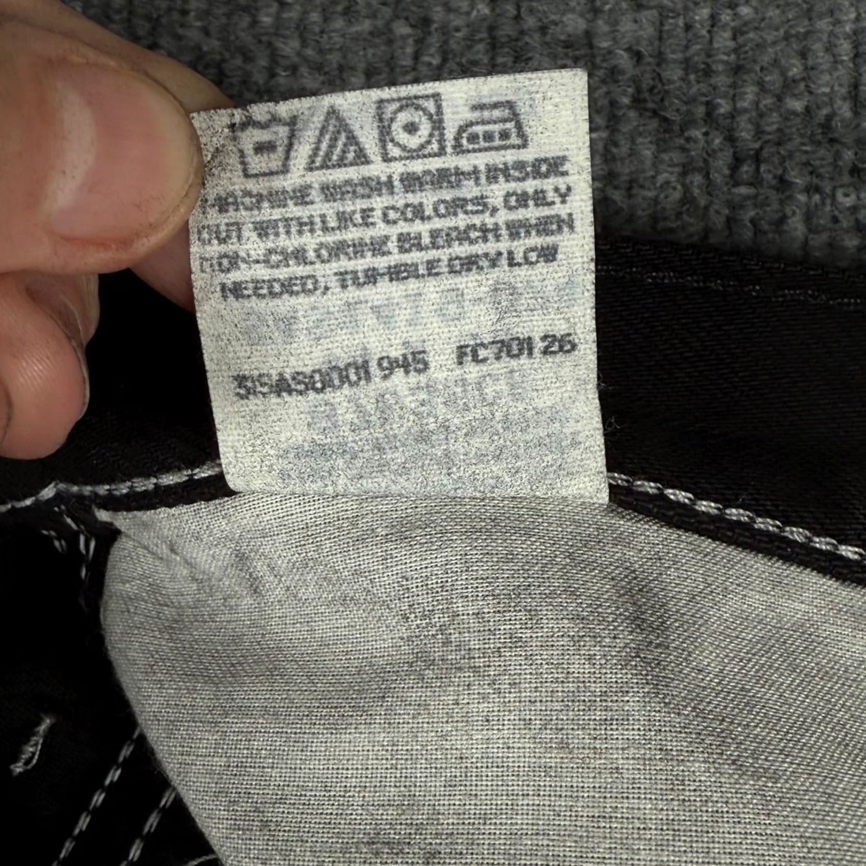 Denime VINTAGE Heavy Duty Workwear Pants 44x30 Regular Fit Black Denim Construction Mens Pants Size US 44 / EU 60 - 5 Thumbnail