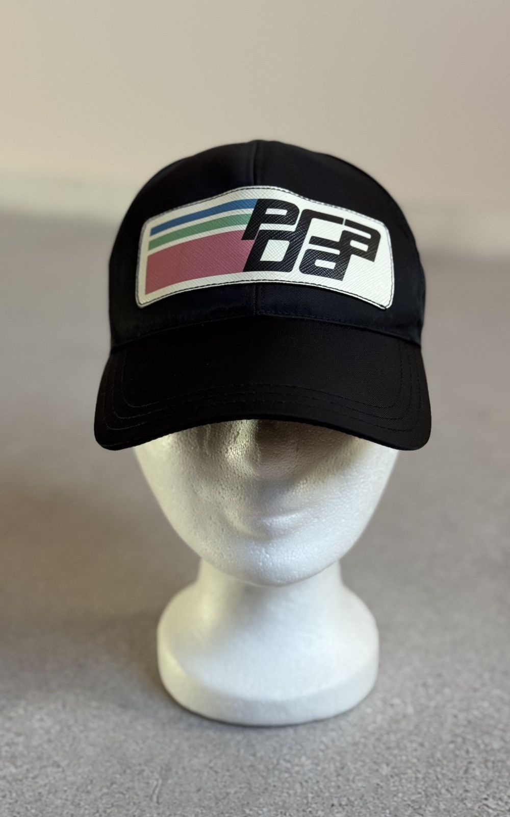 Prada Prada Saffiano Logo Nylon Baseball Cap Size ONE SIZE - 4 Thumbnail