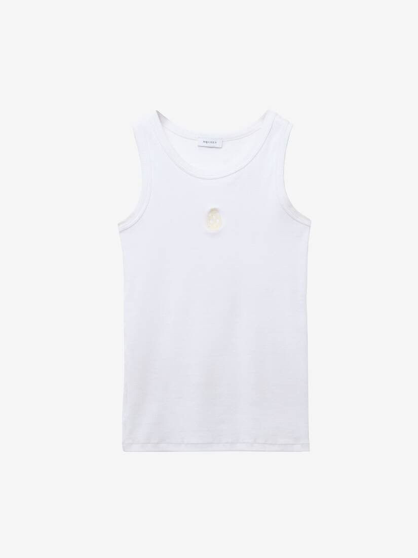 Alexander McQueen o1srvl11e0226 Skull Tank Top In White Size US XL / EU 56 / 4 - 1 Preview