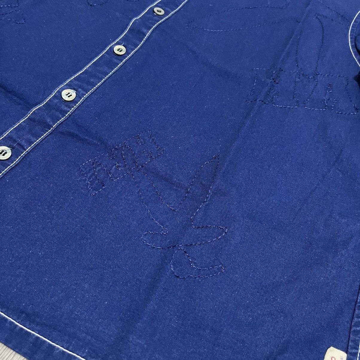 Issey Miyake Hai Sporting Gear Indigo Embroidery Shirt Jun Takahashi Size US M / EU 48-50 / 2 - 4 Thumbnail