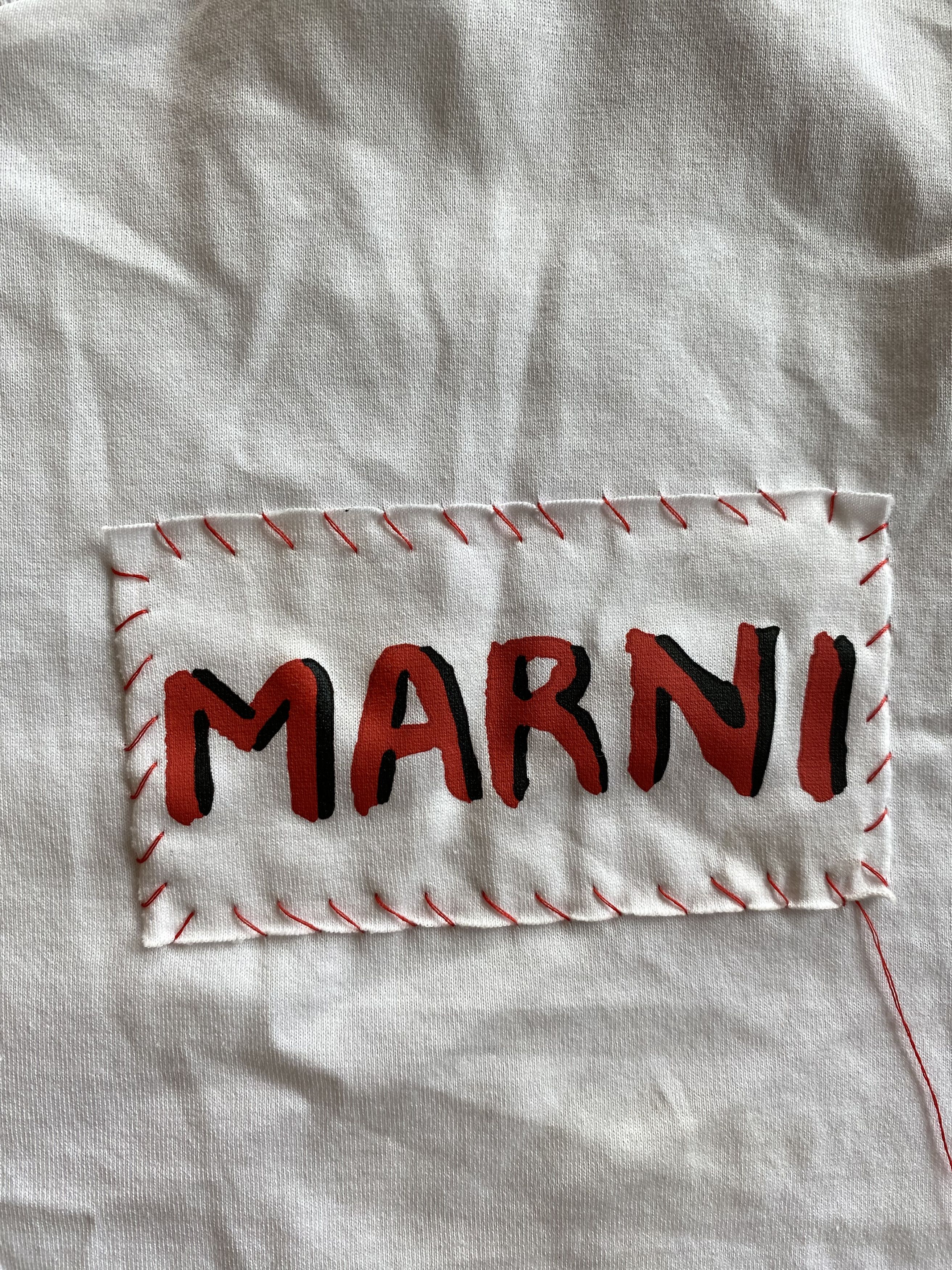 Marni Marni Stitched Logo Tee Size US M / EU 48-50 / 2 - 3 Thumbnail