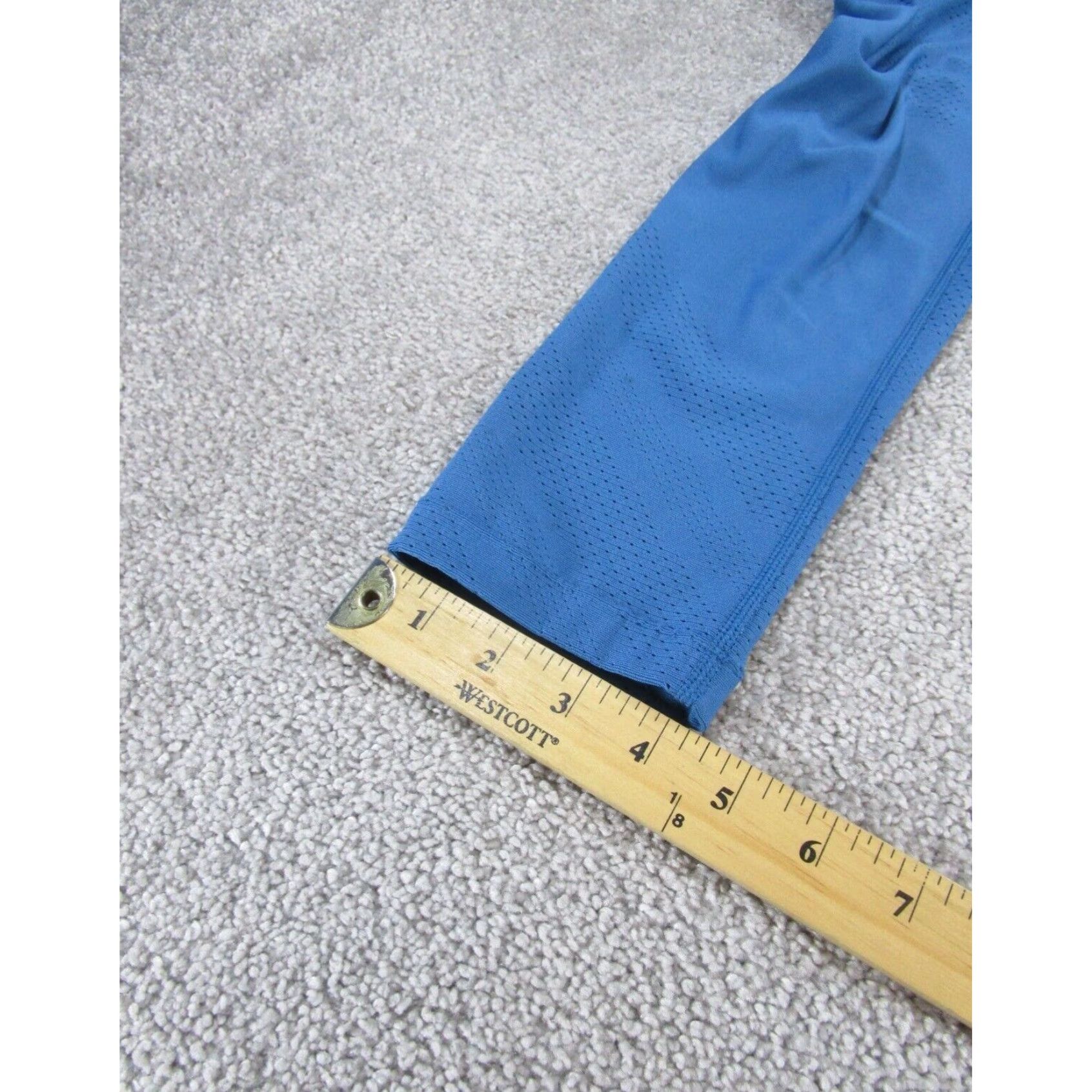 Nike Nike Womens Small Blue Dri Fit Crop Leggings Gym Workout Extra Large XL Size 28" / US 6 / IT 42 - 7 Thumbnail