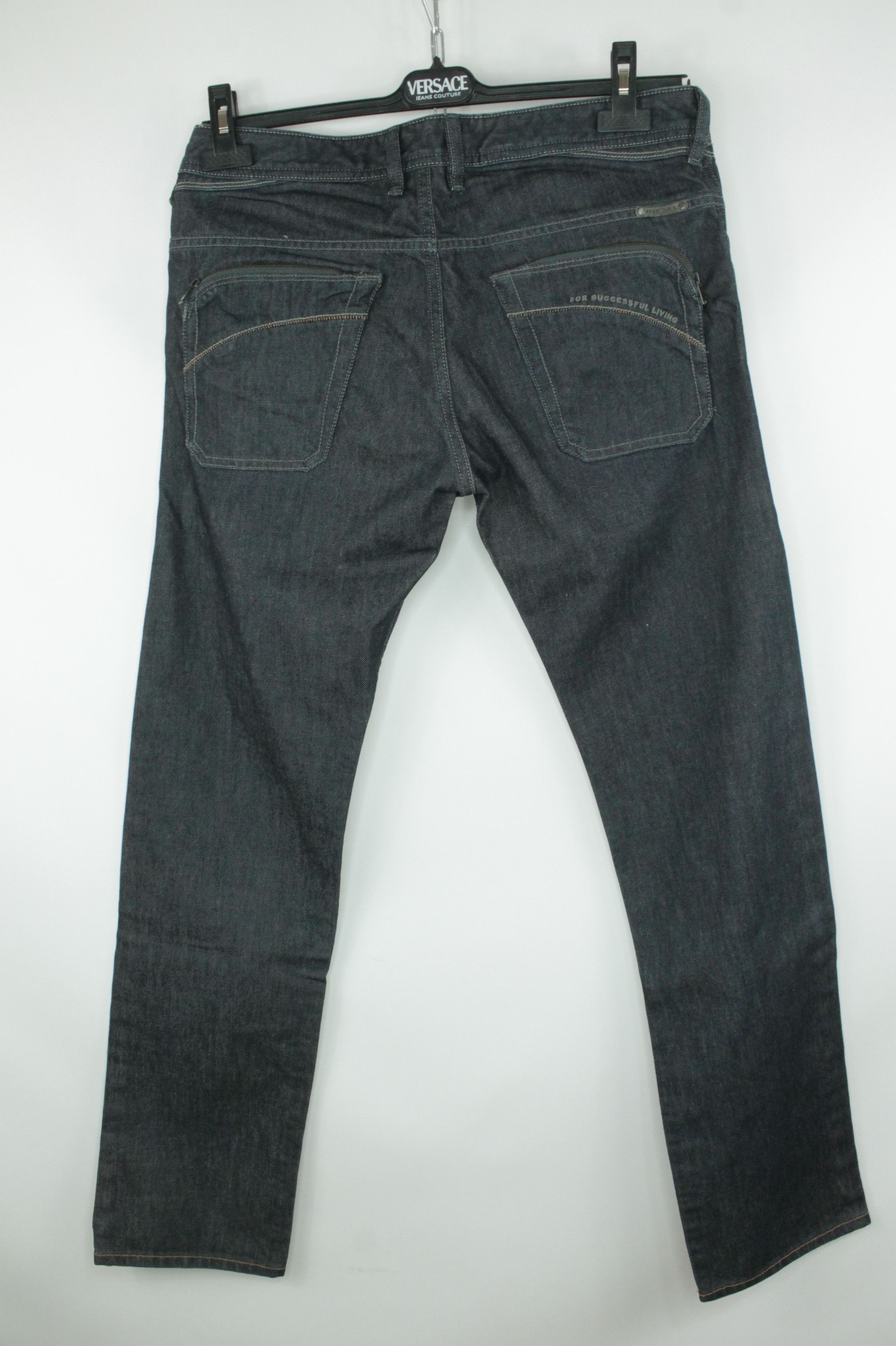 Diesel 00s Diesel Poiak Regular Slim-Tapered Indigo Denim Jeans Size US 32 / EU 48 - 4 Thumbnail
