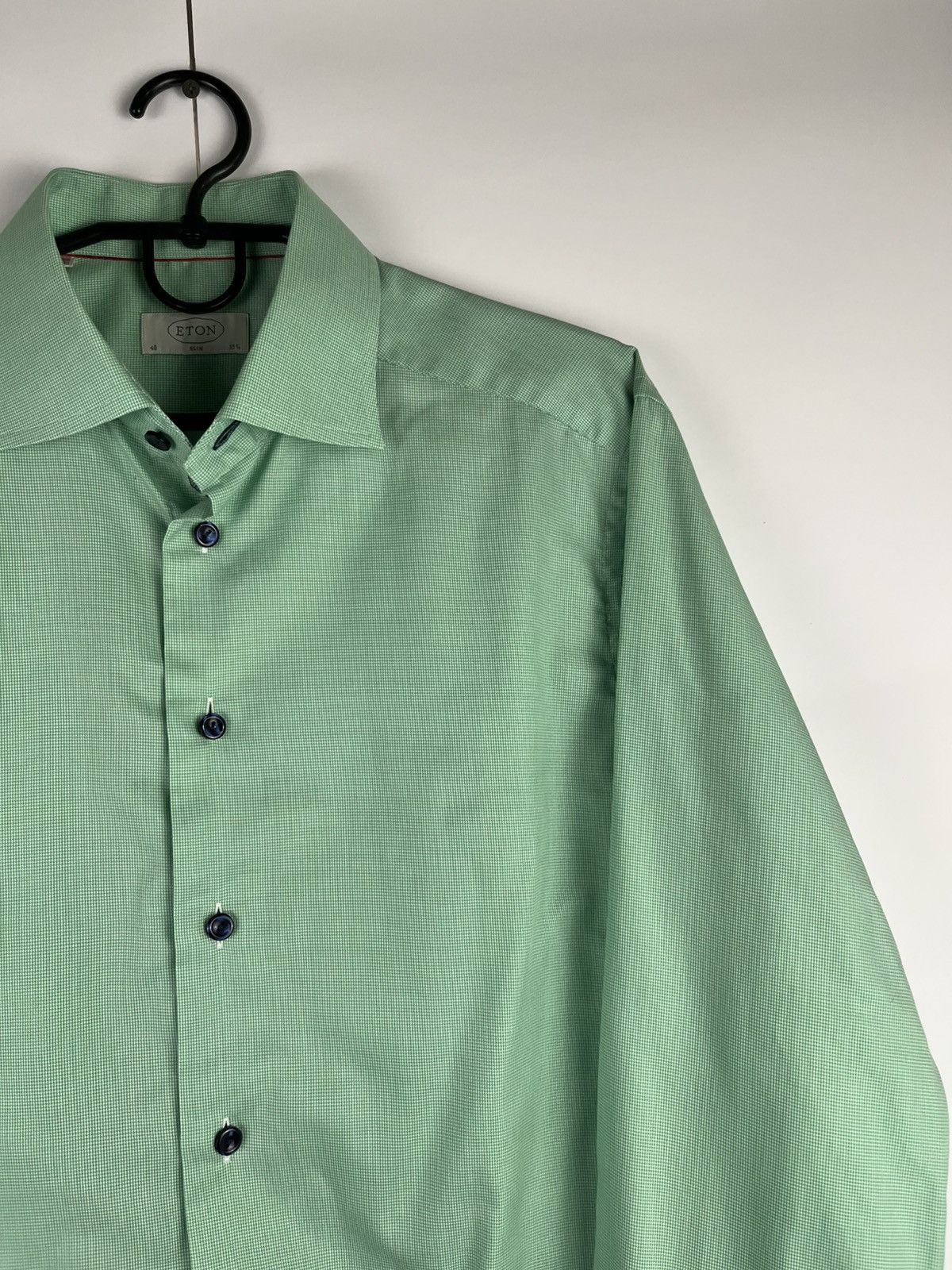 Eton Eton Luxury Solid Cotton Long Sleeve Shirt Button Up Size US L / EU 52-54 / 3 - 3 Thumbnail