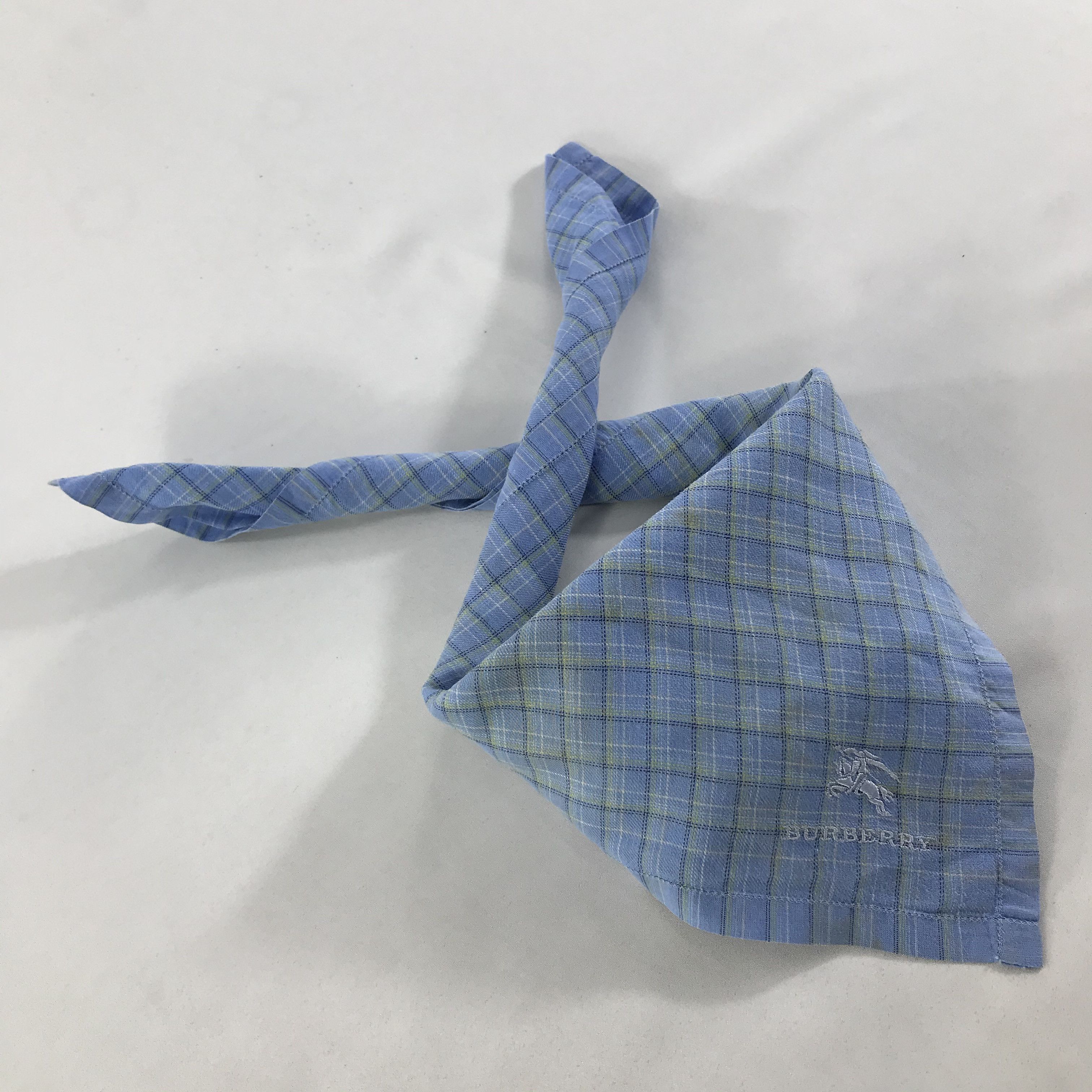 Burberry × Vintage Burberry Bandana / Handkerchief / Neckerchief - S1702 Size ONE SIZE - 4 Thumbnail