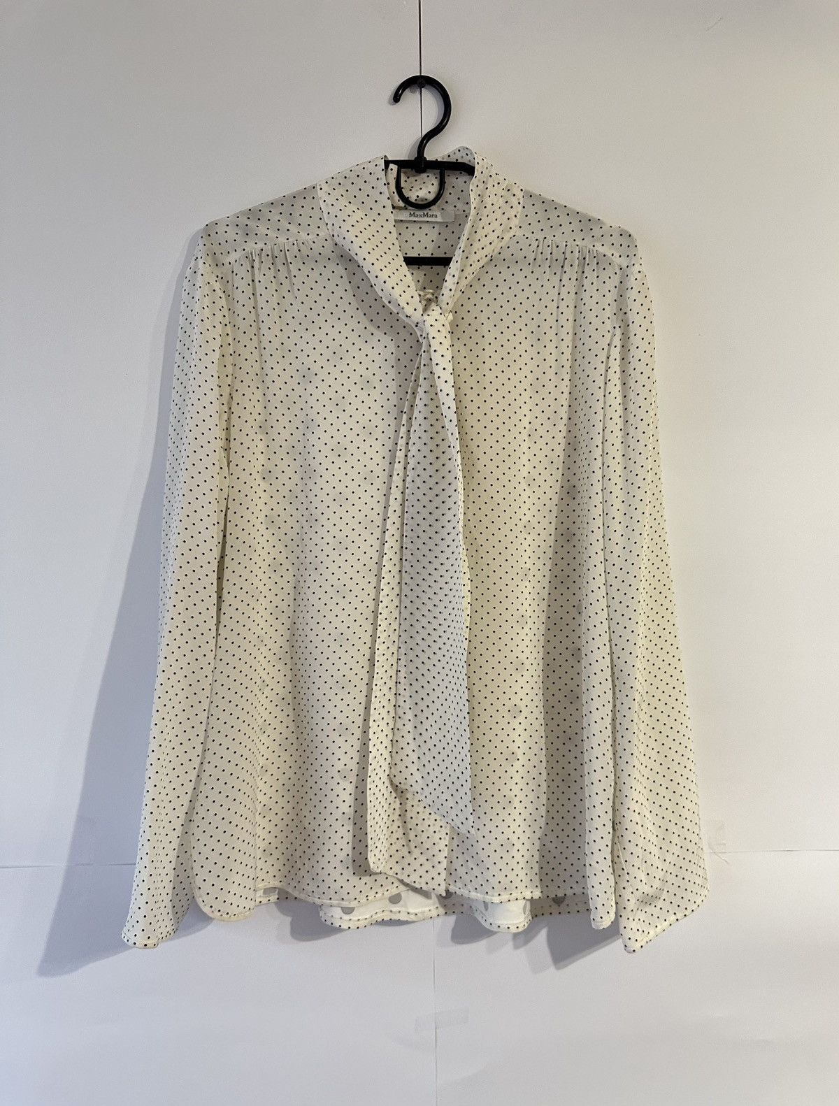 Max Mara Max Mara Luxury Polka Dot Viscose Classic Blouse Shirt Size M / US 6-8 / IT 42-44 - 3 Thumbnail