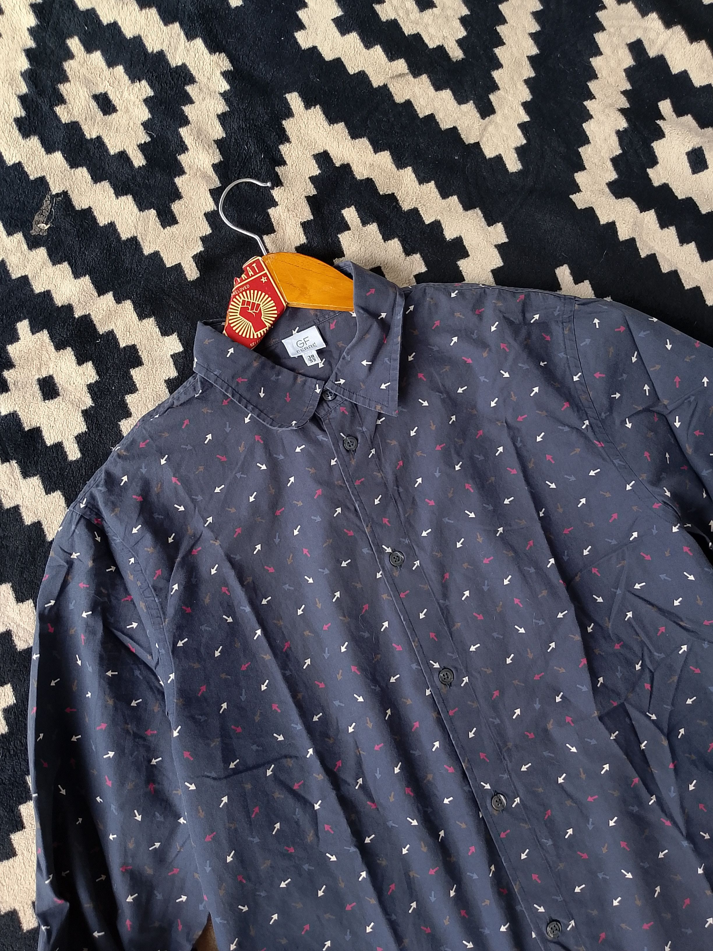 GF Ferre GF Ferré Ittierre Monogram Shirt Pale Sand & Tailored Shadow Size US M / EU 48-50 / 2 - 4 Thumbnail