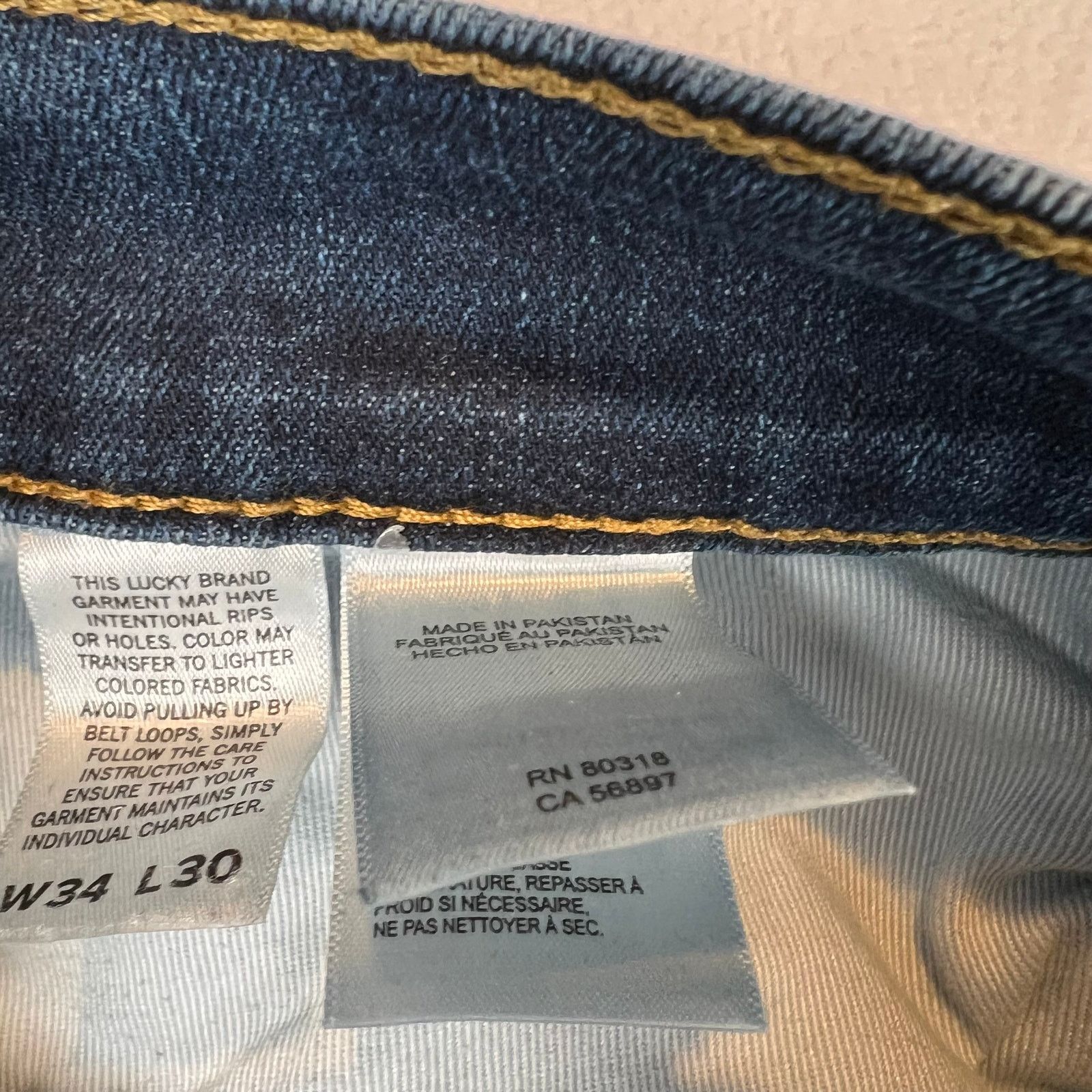 Lucky Brand Lucky Brand Jeans Mens 34x30 Blue 221 Straight Denim Size US 34 / EU 50 - 5 Thumbnail