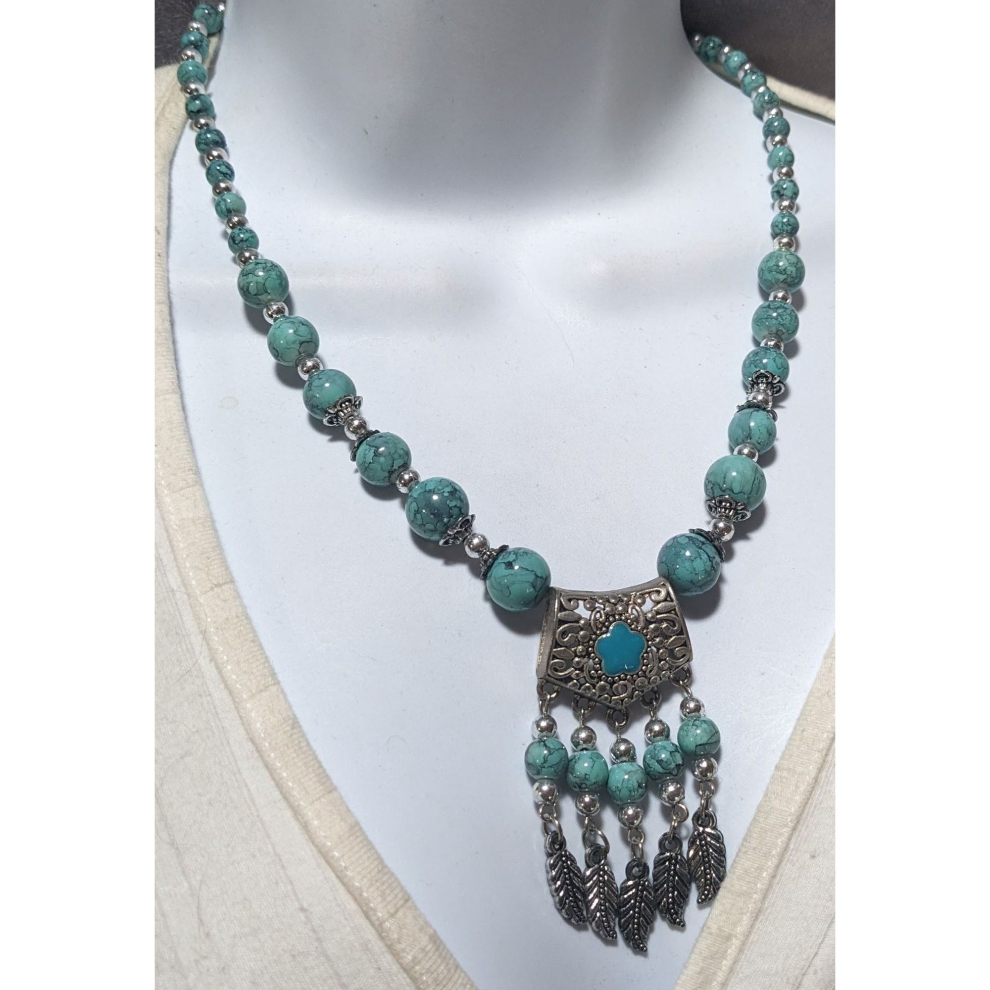 Other Bohemian Style Turquoise Feather Tassel Necklace Size ONE SIZE - 8 Thumbnail