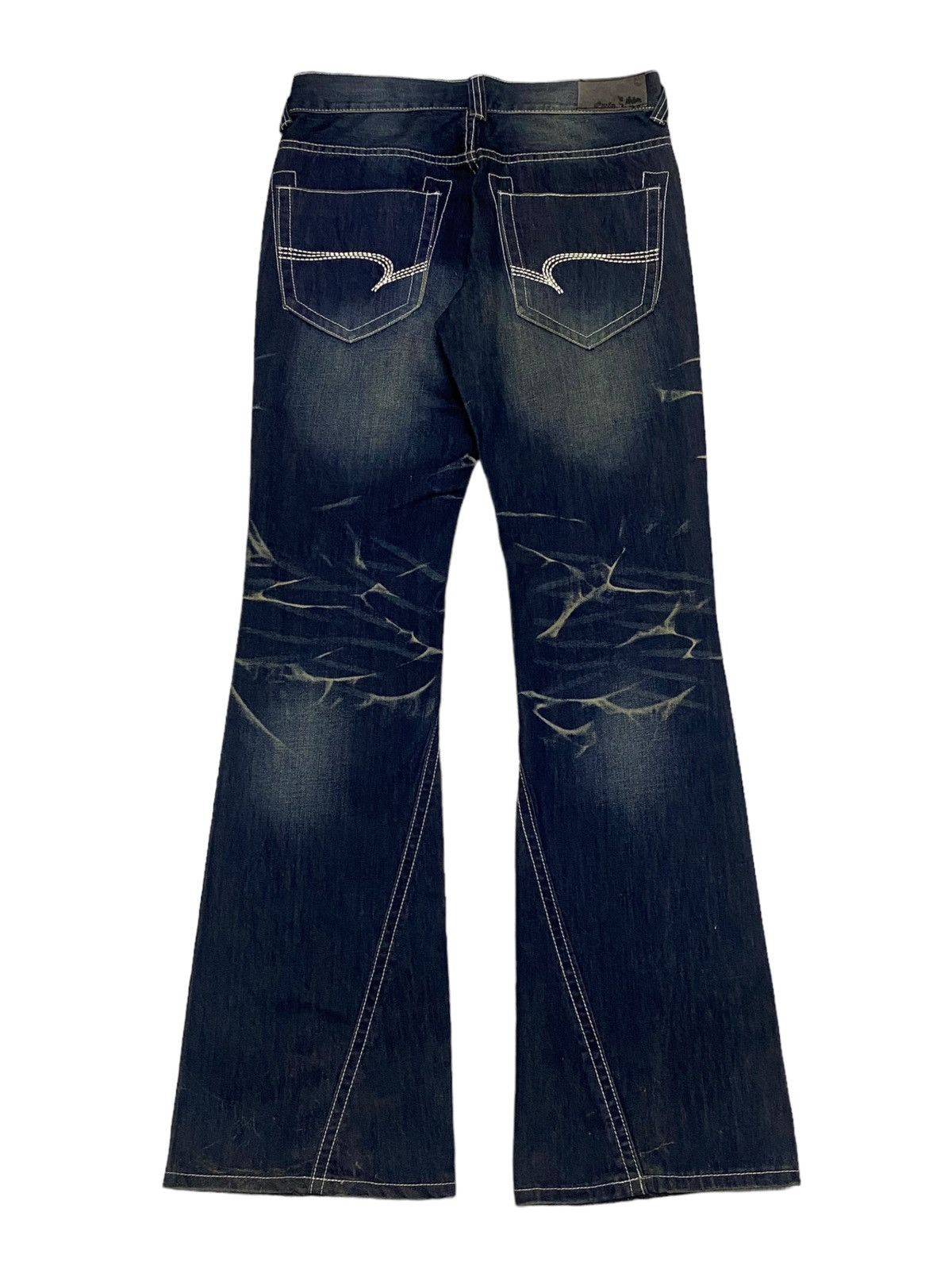 Hysteric Glamour Flare Black Crobot Japan Jean Whisker Honeycomb Style Size US 31 - 3 Thumbnail