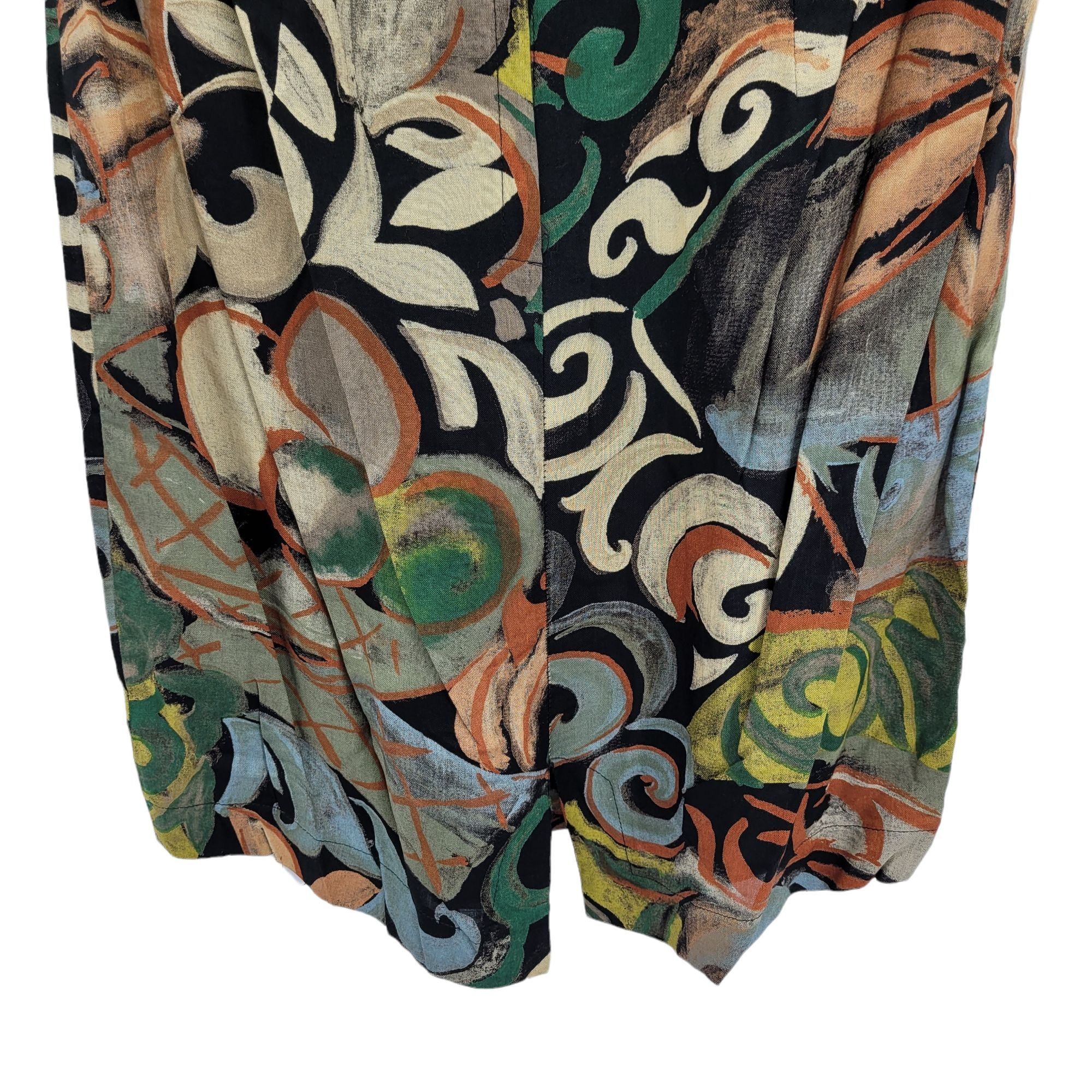 Vintage Vtg 80's Artsy Pencil Skirt Sz S Black Abstract Funky Zoot S Size 26" / US 2 / IT 38 - 5 Thumbnail