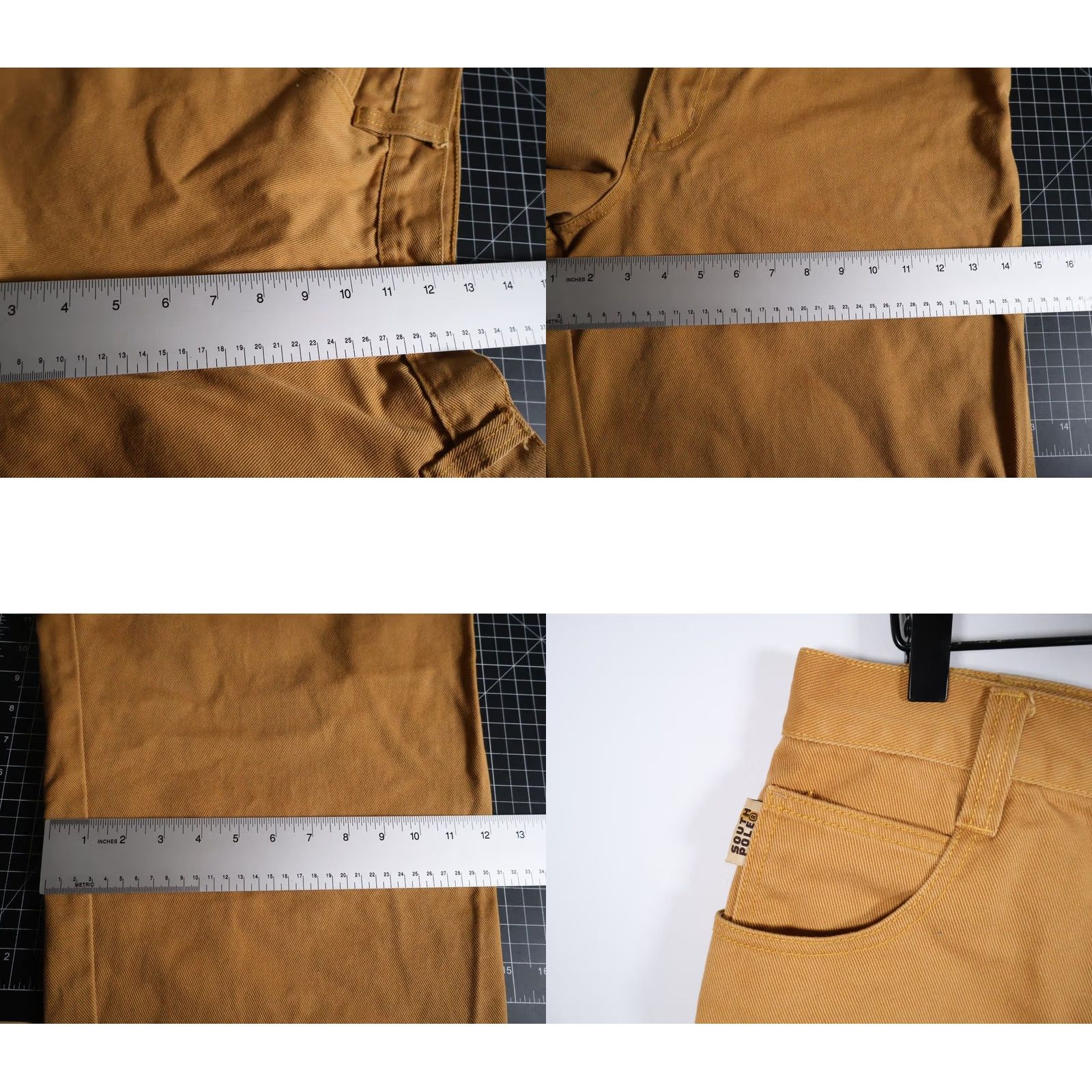 Southpole Southpole Jeans Men 33 x 31 Tan Straight 100% Cotton Denim Vintage 90s Hip Hop Retro Zip Fly 5-Pocket Inseam 31 Womens? Size US 33 - 8 Thumbnail