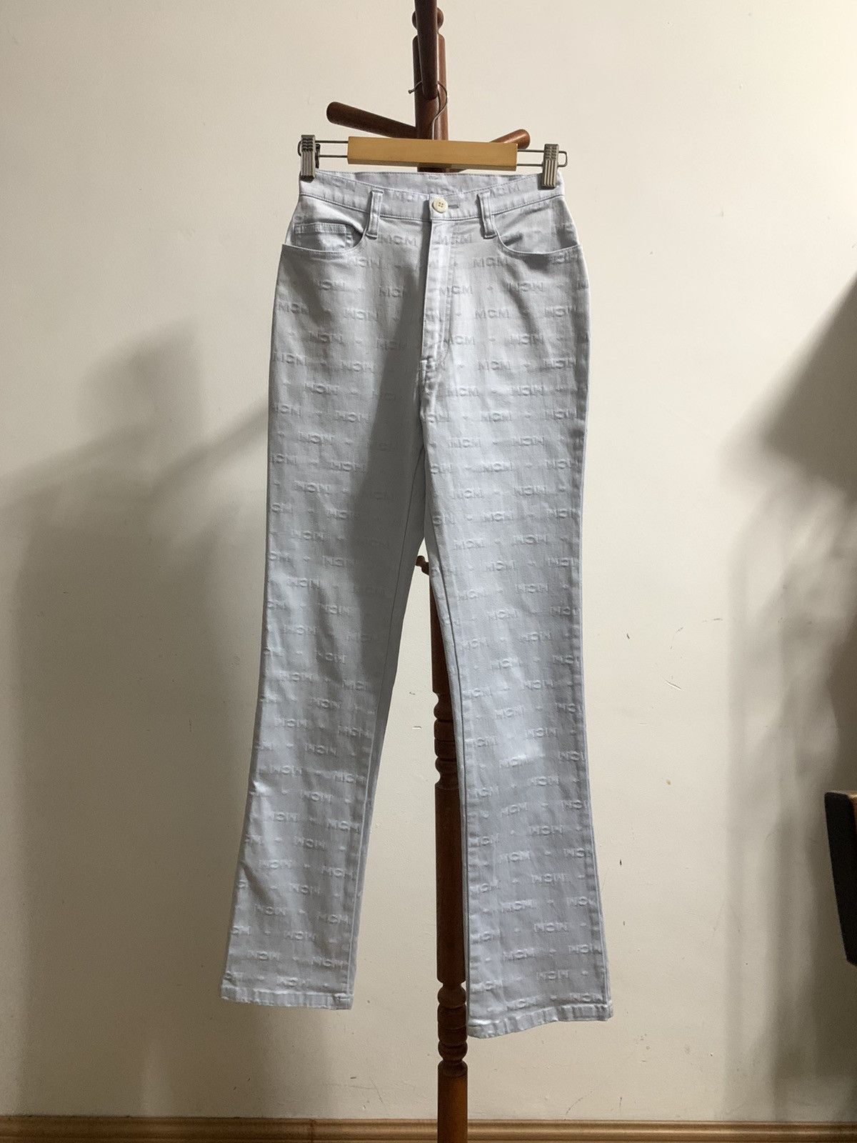 MCM Vintage MCM Legere Monogram Baby Blue Pants Size 24" / US 00 / IT 34 - 1 Thumbnail