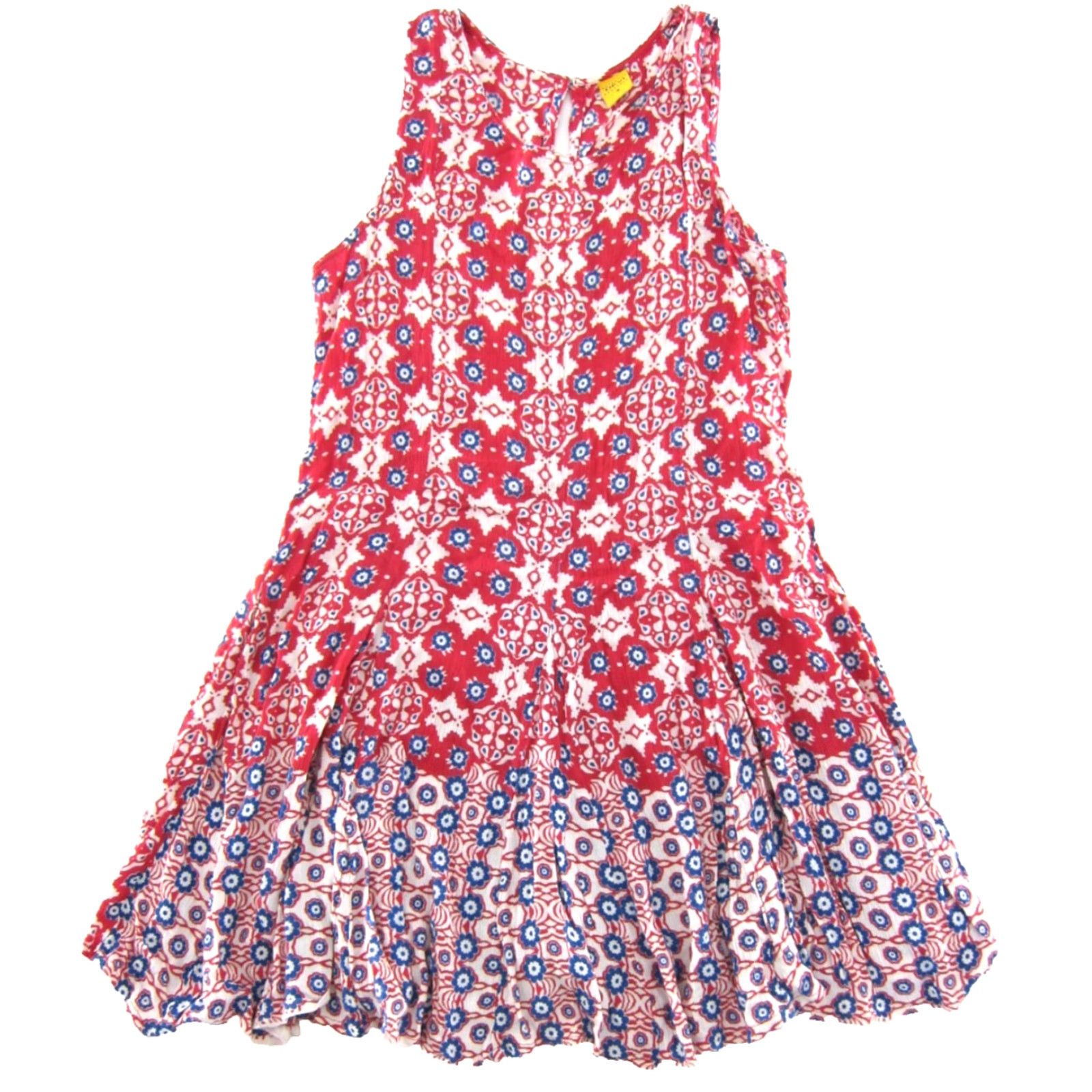 Pinko DEVI 100% Rayon Pink White Blue Floral Sleeveless Shift Tunic Tank Dress S Size S / US 4 / IT 40 - 2 Thumbnail