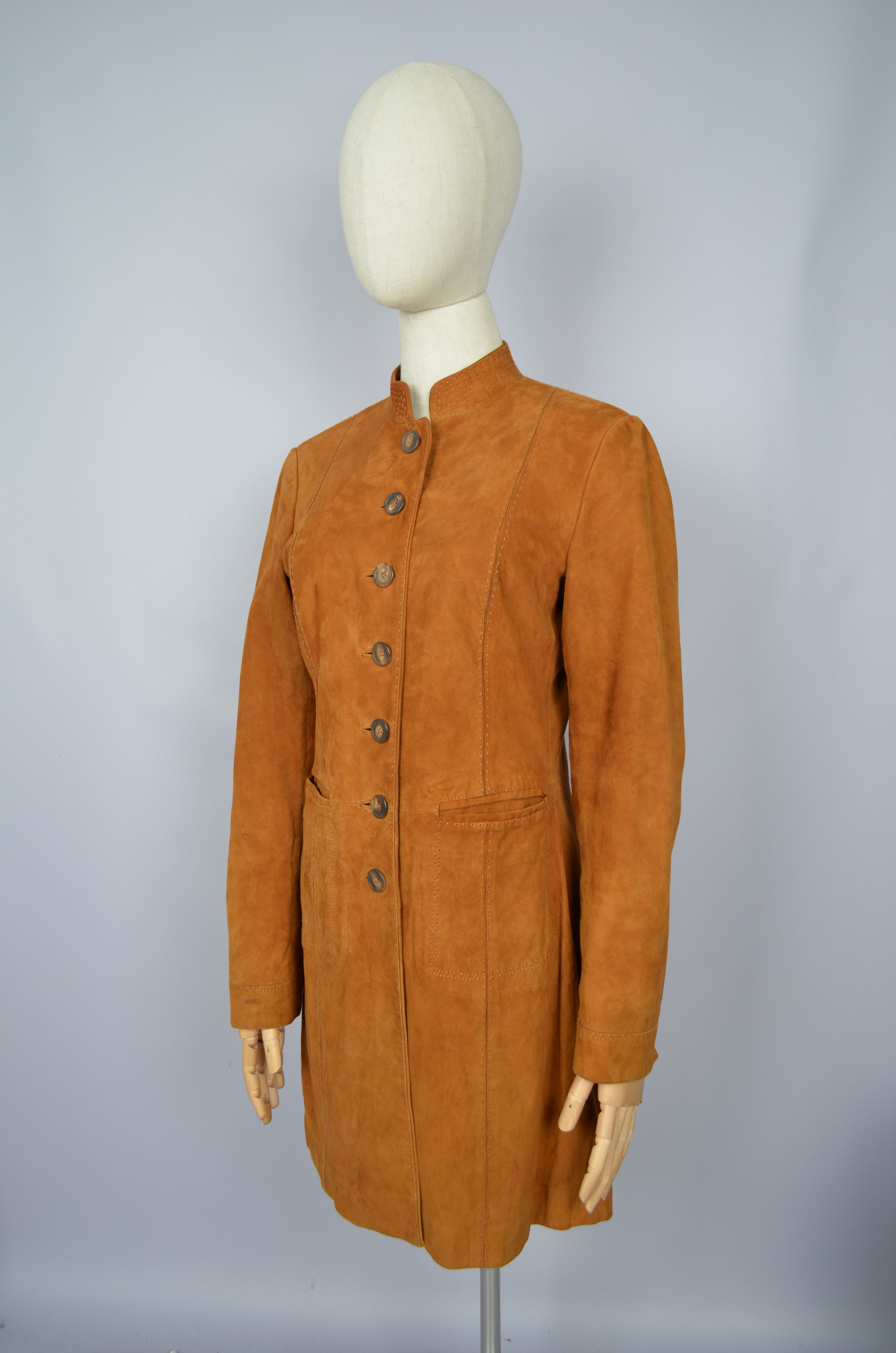 Designer Kleider Habsburg Manufaktur Lambskin Suede Brown Jacket US8 Size M / US 6-8 / IT 42-44 - 16 Thumbnail