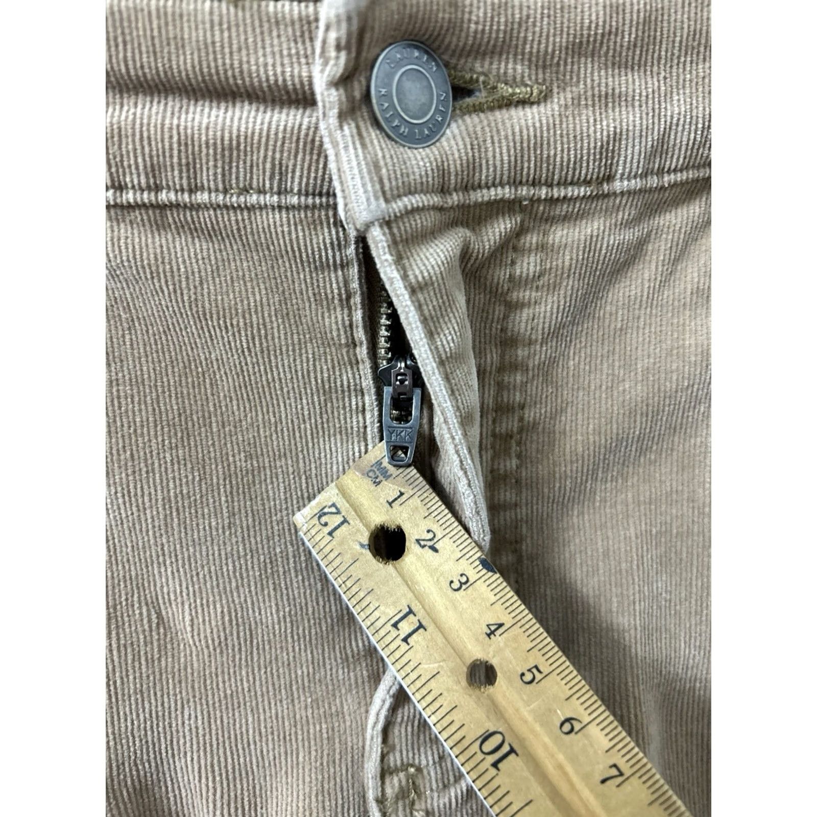 Ralph Lauren Lauren Ralph Lauren Corduroy Pants Womens 8 Brown Straight Slim Chino 32x27 Premier YKK Button Zipper Pocket(s) Machine Washable Vintage No Size 30" / US 8 / IT 44 - 5 Thumbnail