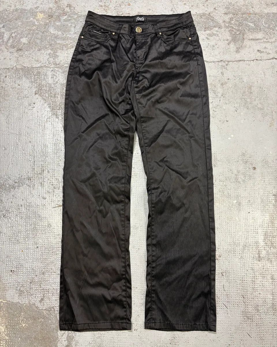 Dolce & Gabbana 2000s Dolce & Gabbana Black Obscure Shinny Pants Size US 30 / EU 46 - 1 Thumbnail