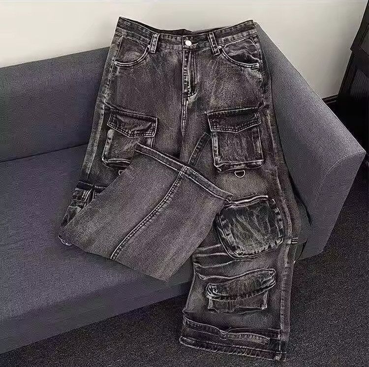 Japanese Brand × Jean Multi-pocket Bottom Belt Baggy Jean Size US 32 / EU 48 - 2 Thumbnail