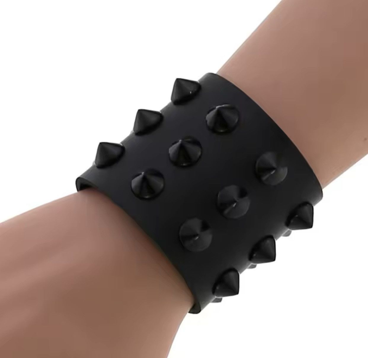 Leather Punk Style Leather Spiked Bracelet Size ONE SIZE - 1 Thumbnail