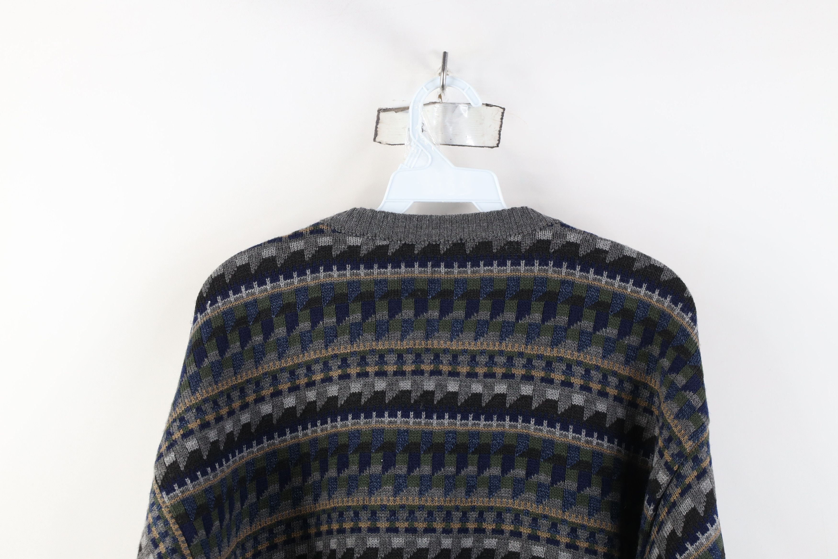 Vintage Vintage 90s Streetwear Tone Fair Isle Knit Crewneck Sweater Size US M / EU 48-50 / 2 - 9 Thumbnail