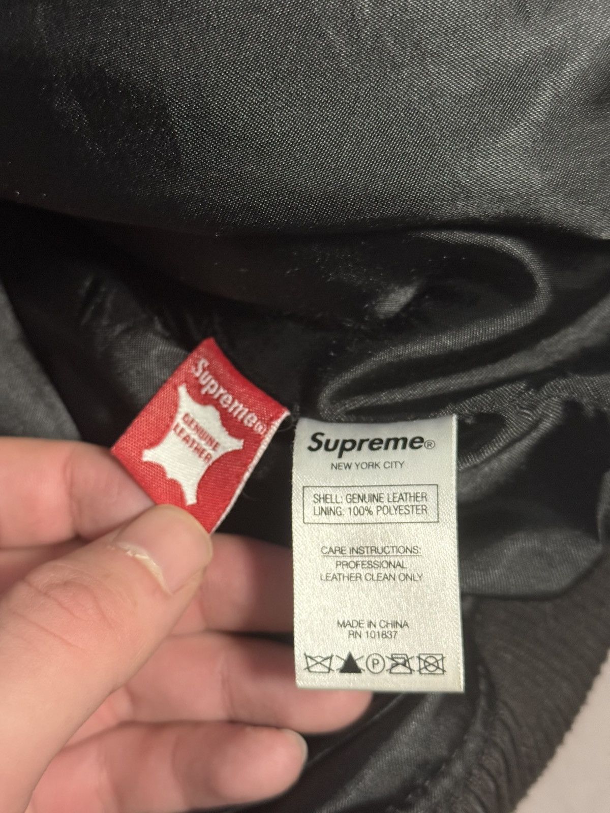 Supreme Supreme worn leather varsity Jacket brown Size US L / EU 52-54 / 3 - 5 Thumbnail