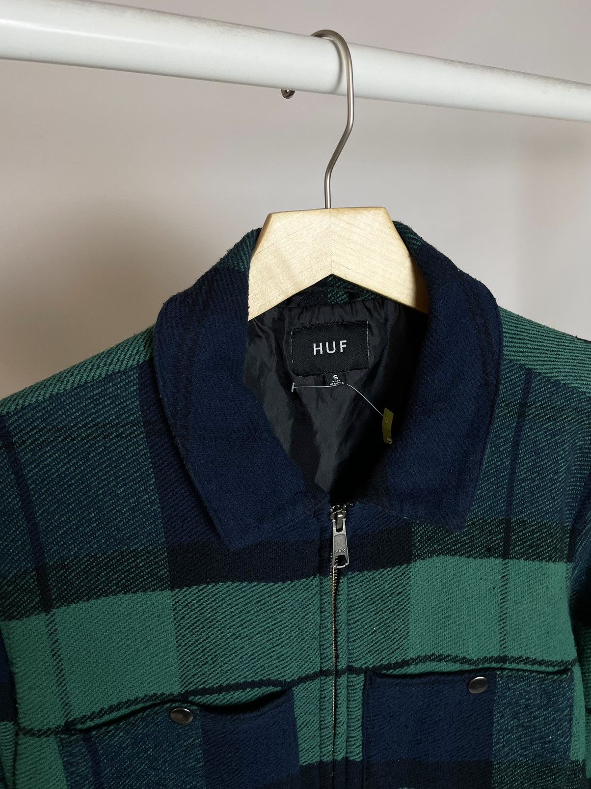 Huf × Pleasures 🌎 HUF x PLEASURES NOW blackwatch ful zip work coach jacket Size US S / EU 44-46 / 1 - 3 Thumbnail