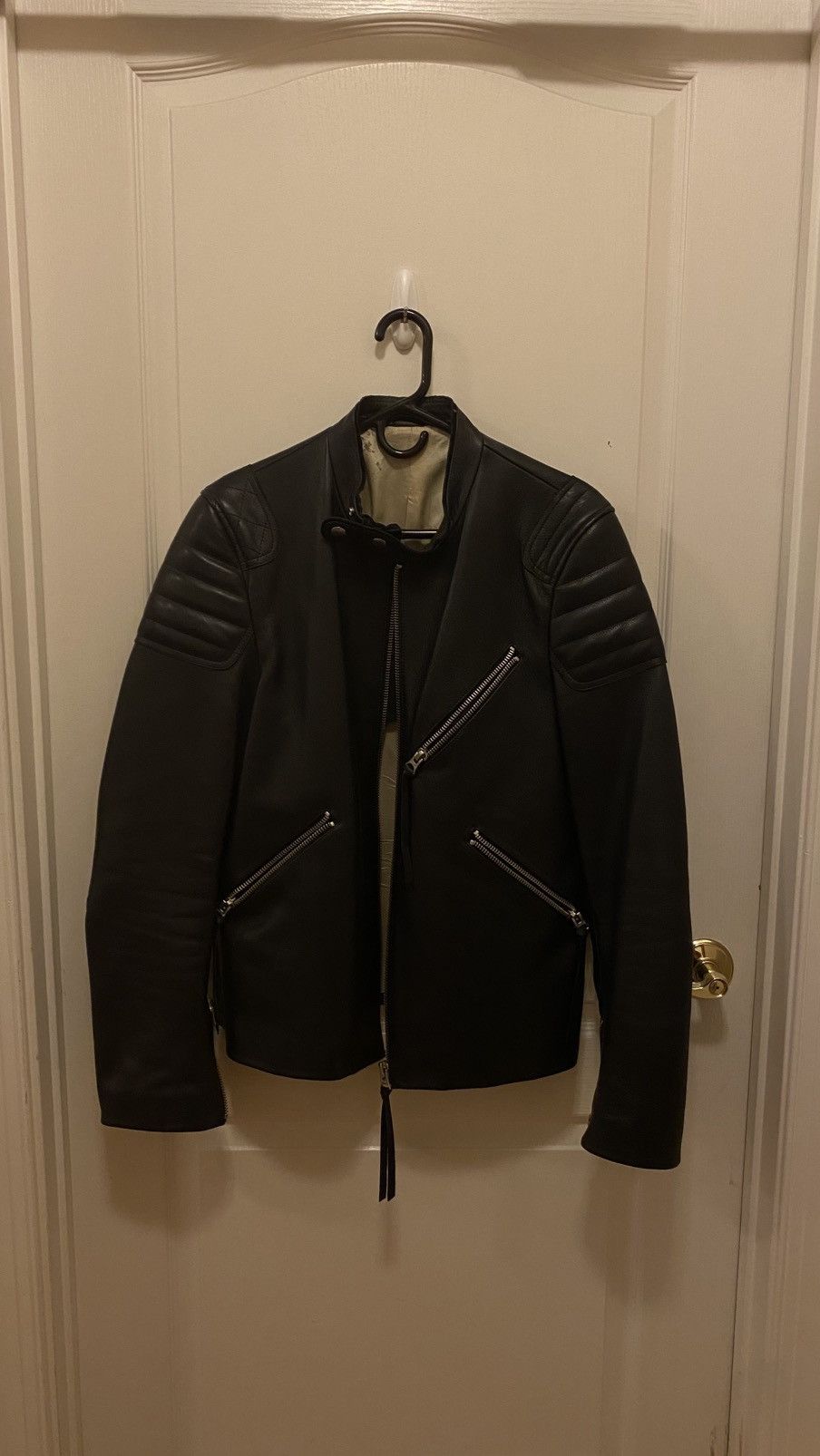 Acne Studios Acne Studios Black Leather Biker Jacket Moto Size 48/50 Size US L / EU 52-54 / 3 - 1 Thumbnail
