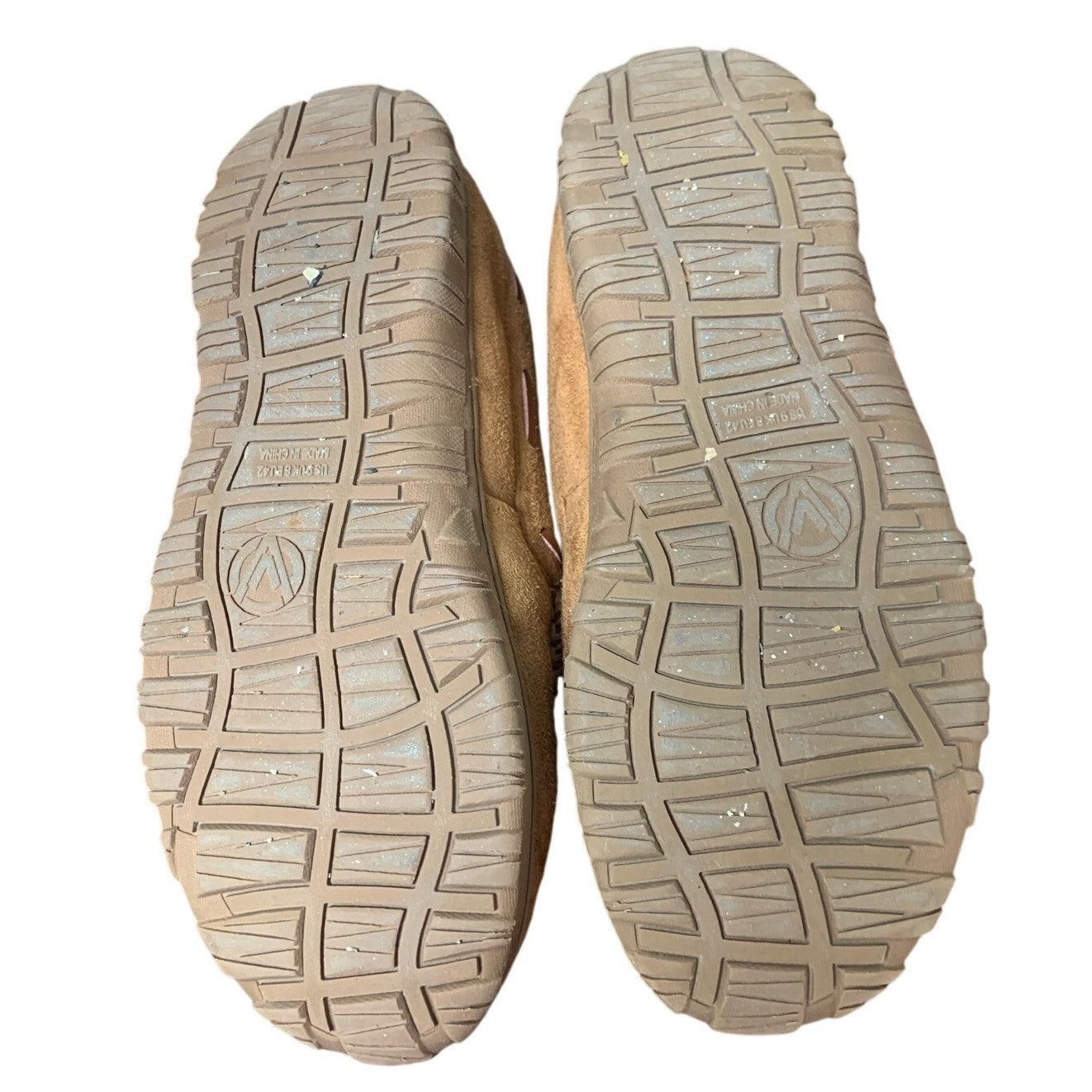 Other Vlly Men's Size 9 Tan Orange Faux Suede Moccasin Slippers Size US 9 / EU 42 - 7 Thumbnail