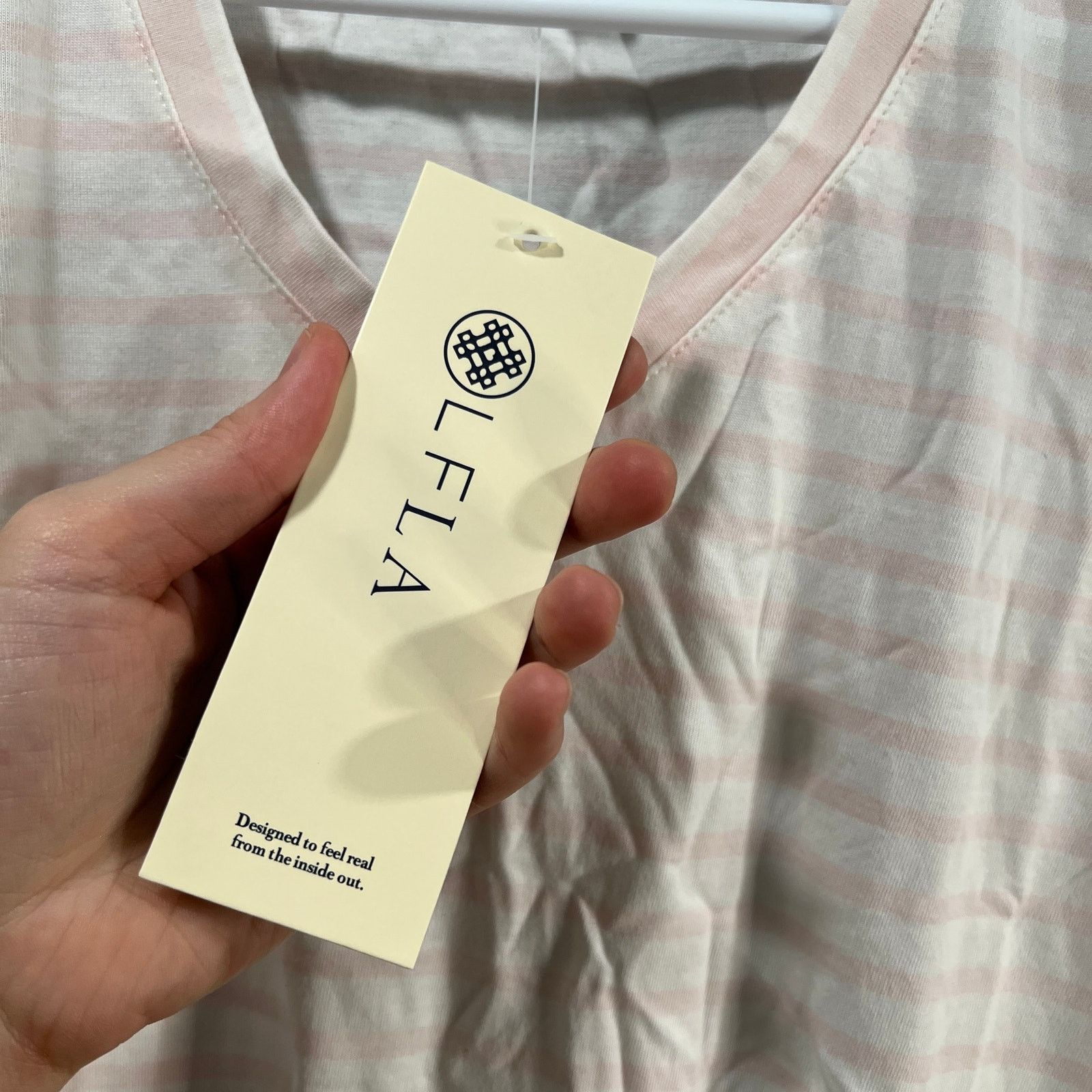 Other Laurie Felt Contrast Stripe V-Neck Tee Soft Pink, Small Size S / US 4 / IT 40 - 8 Thumbnail