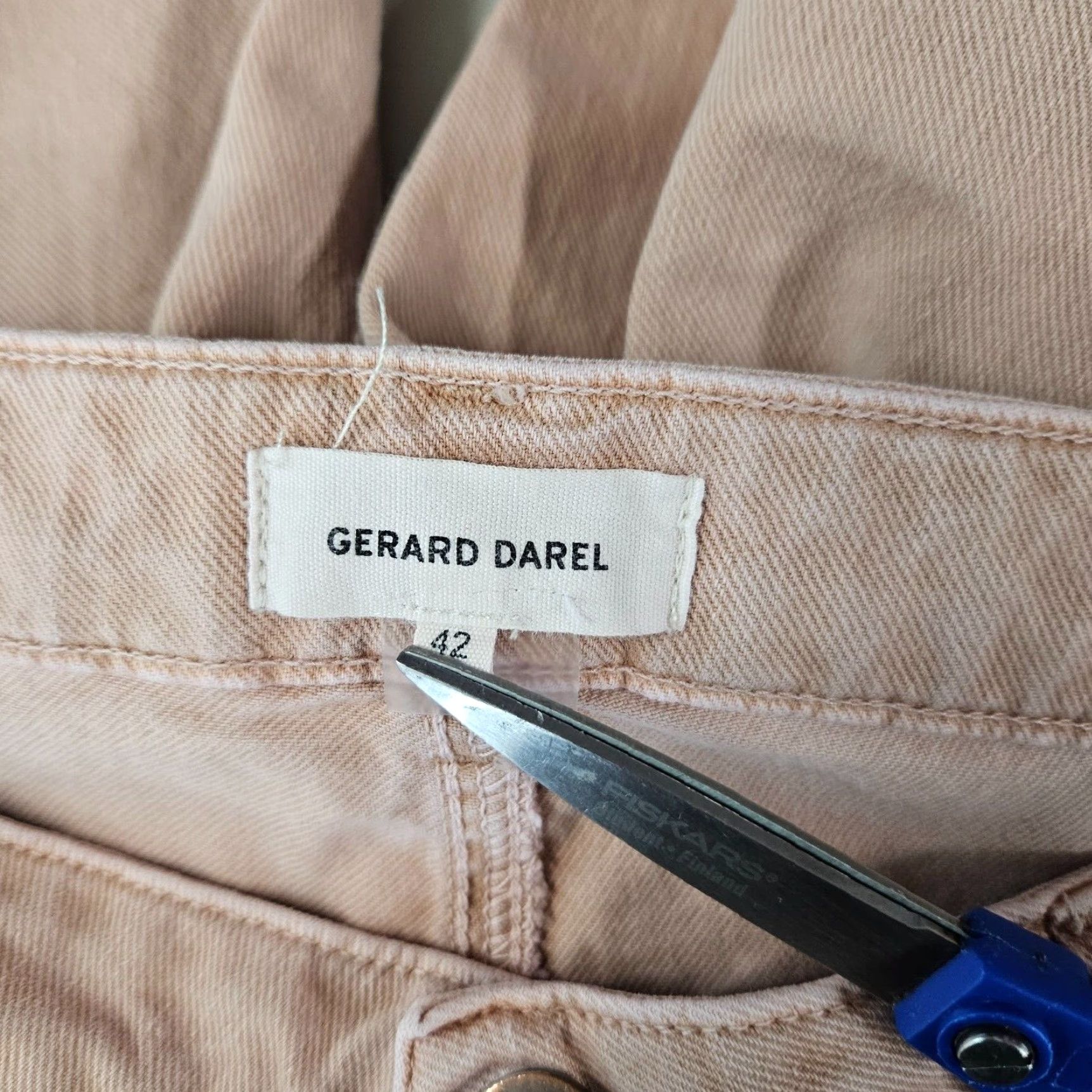 Gerard Darel Gerard Darel Womens Jeans 42 Pink High Rise Tapered Leg Denim Cotton Blend Regular Inseam 27.5" - 16" Waist Womens Jeans Pink High Rise Tapered Leg Size 28" / US 6 / IT 42 - 7 Thumbnail