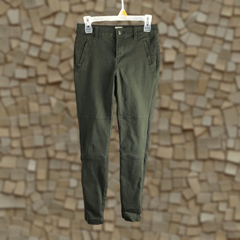 Vintage A New Day Womens Size 4 Mid Rise Green Skinny Pants Casual Modern Wash Vintage No Size 27" / US 4 / IT 40 - 1 Thumbnail