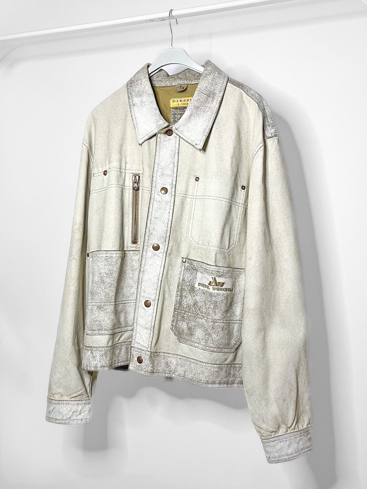 Diesel leather bomber jacket diesel vintage utility workwear washed Size US M / EU 48-50 / 2 - 1 Thumbnail