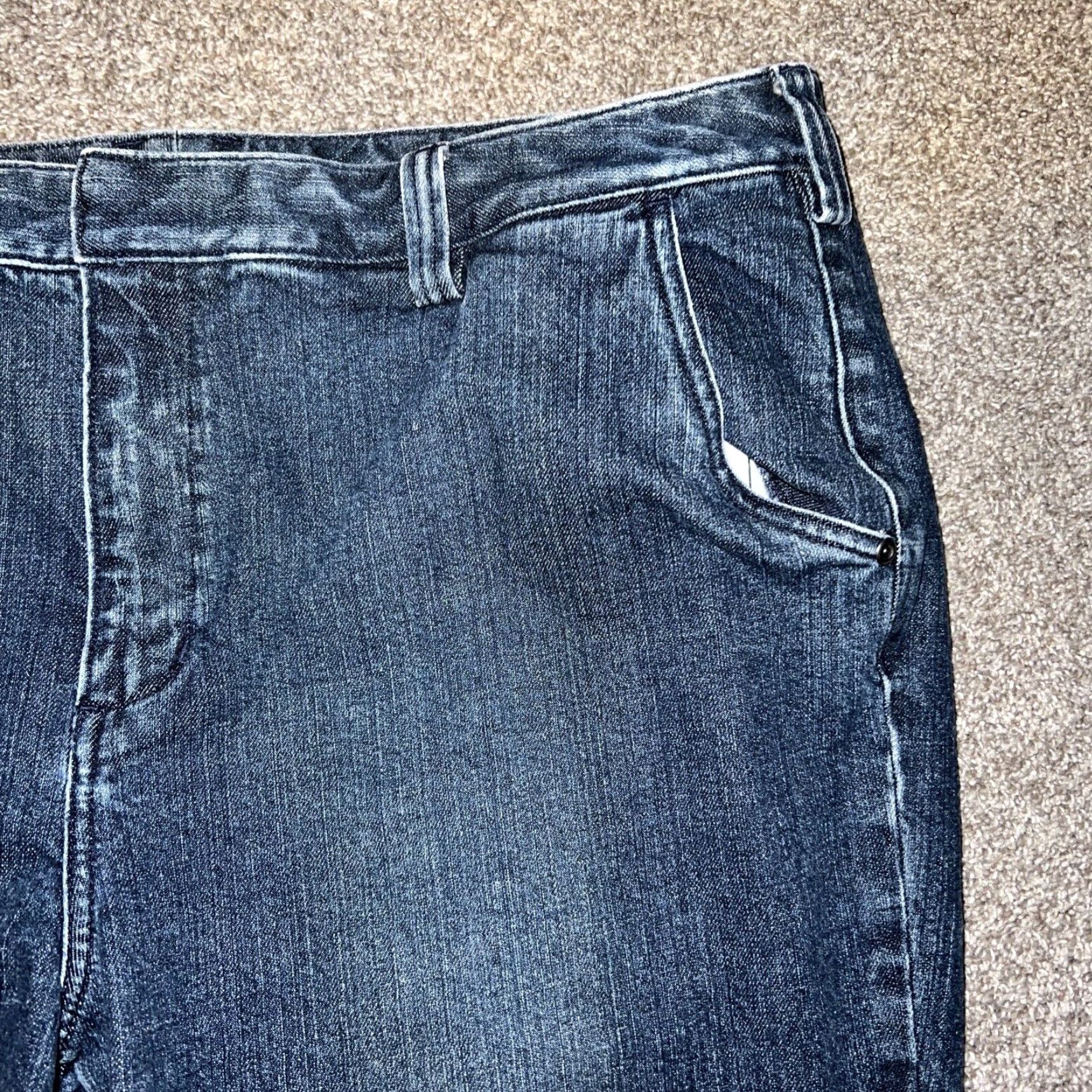 CO VINTAGE Duluth Trading Co Jeans Womens 18 Blue Straight Casual Pants 36x31 Size 40" / US 18 - 2 Thumbnail