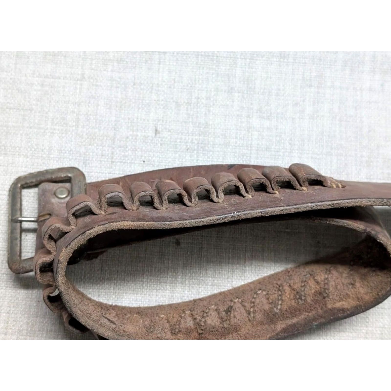 Vintage VINTAGE George Lawrence Belt 32 western shotgun CARTRIDGE ammo leather Mens Size 32 - 2 Thumbnail