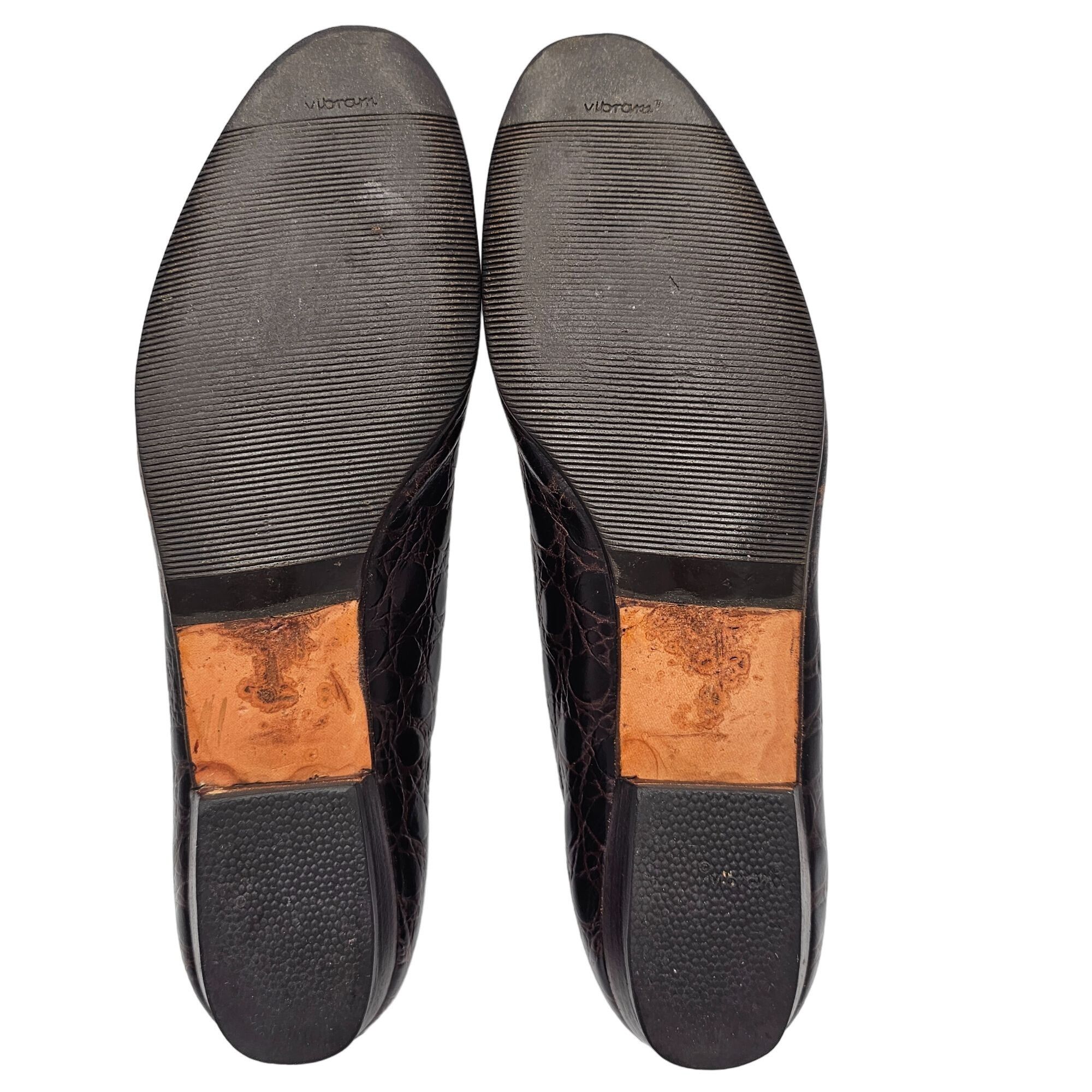 Salvatore Ferragamo Vintage Salvatore Ferragamo Italy Crocodile Alligator Emb. Size US 8.5 / IT 38.5 - 3 Thumbnail