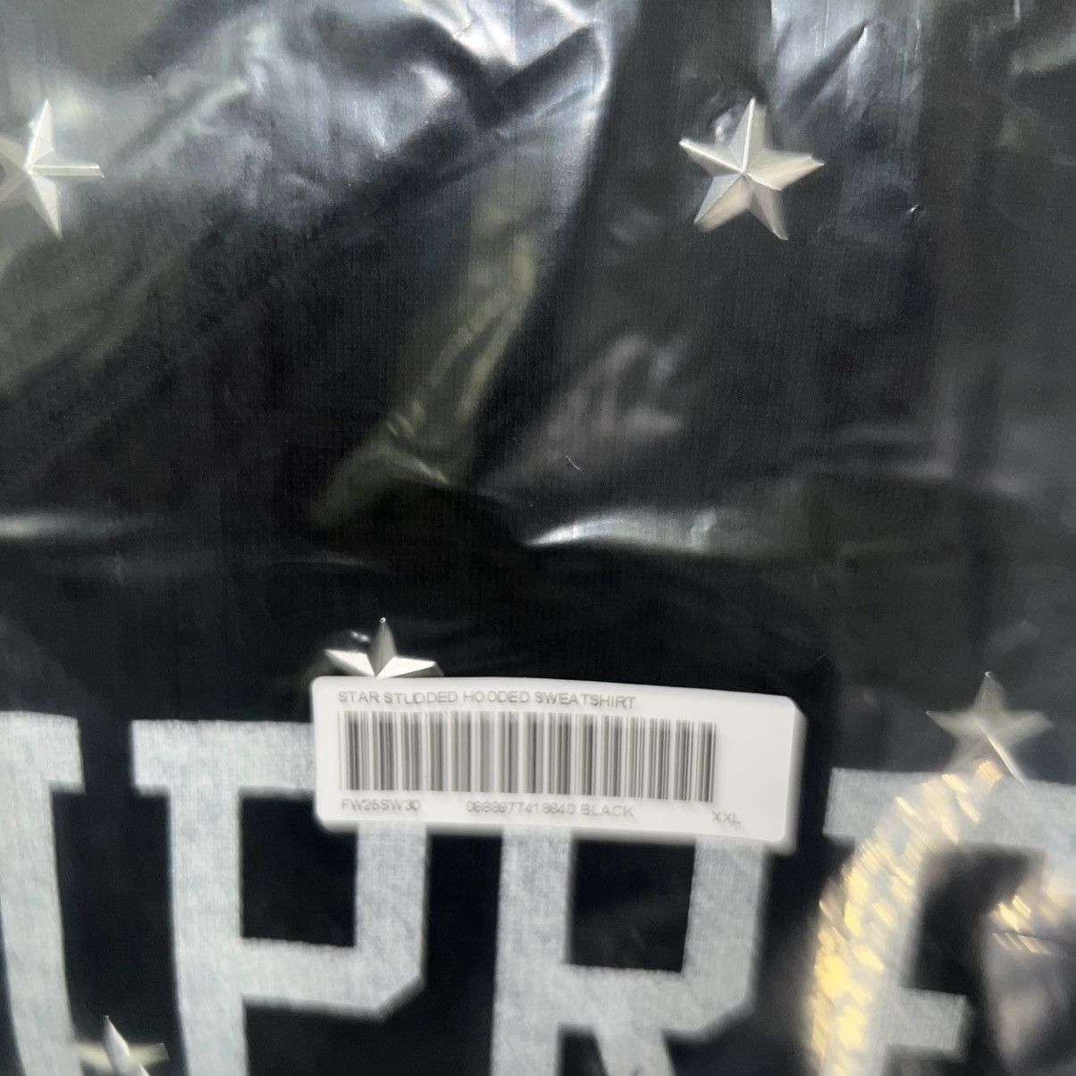 Supreme Supreme Stars Studded Hooded Sweatshirt Black Size: XXL Size US XXL / EU 58 / 5 - 4 Thumbnail