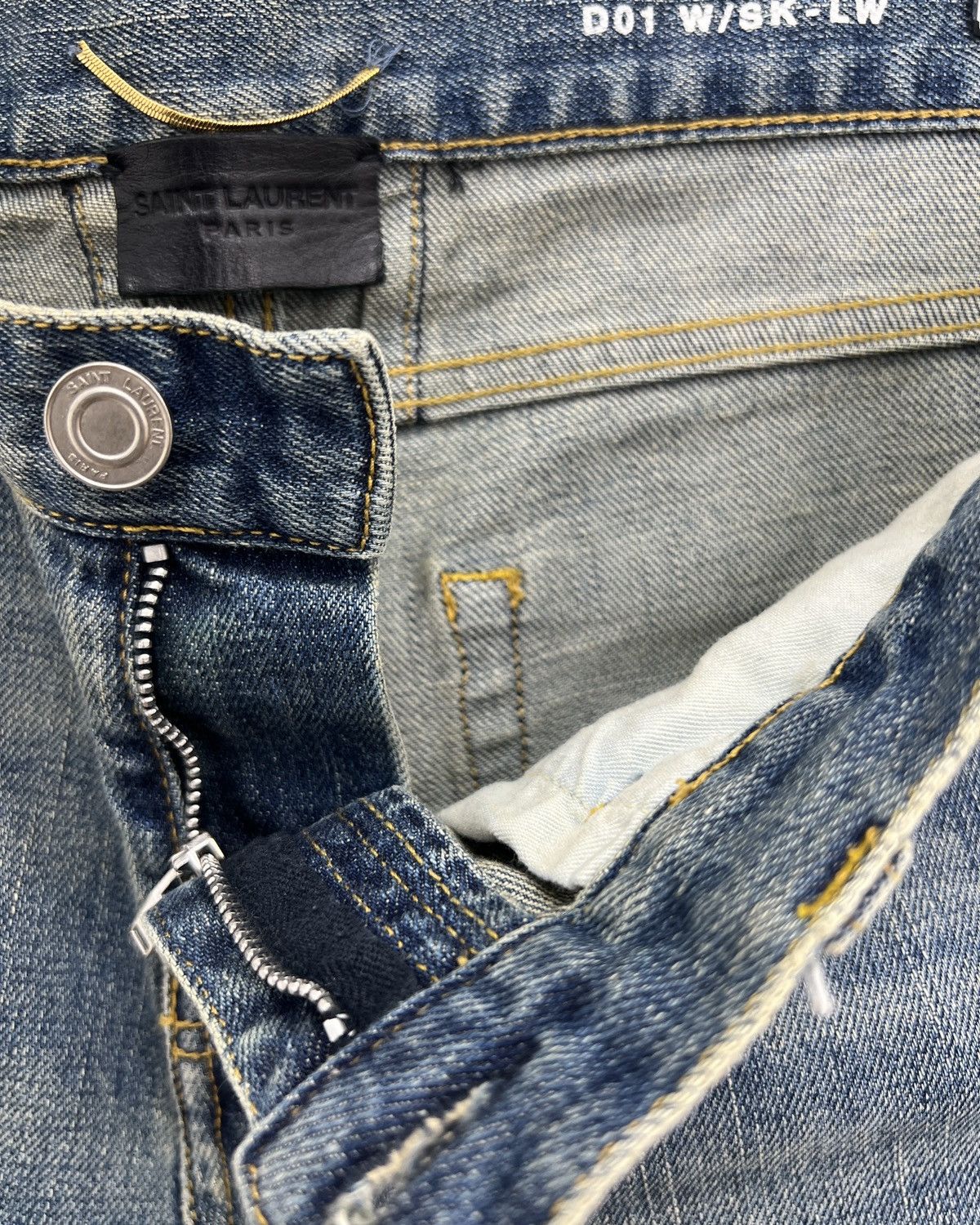 Saint Laurent Paris Saint Laurent Paris 13 Hedi Slimane Blue Jeans Size US 27 - 5 Thumbnail