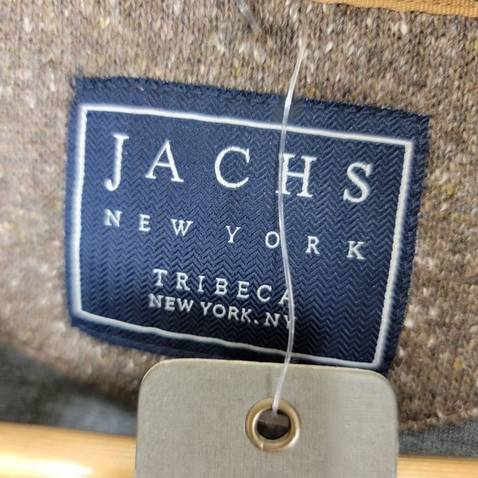 JACHS NY JACHS Mens Full Zip Knit Sweater size L Brown Size US L / EU 52-54 / 3 - 6 Thumbnail