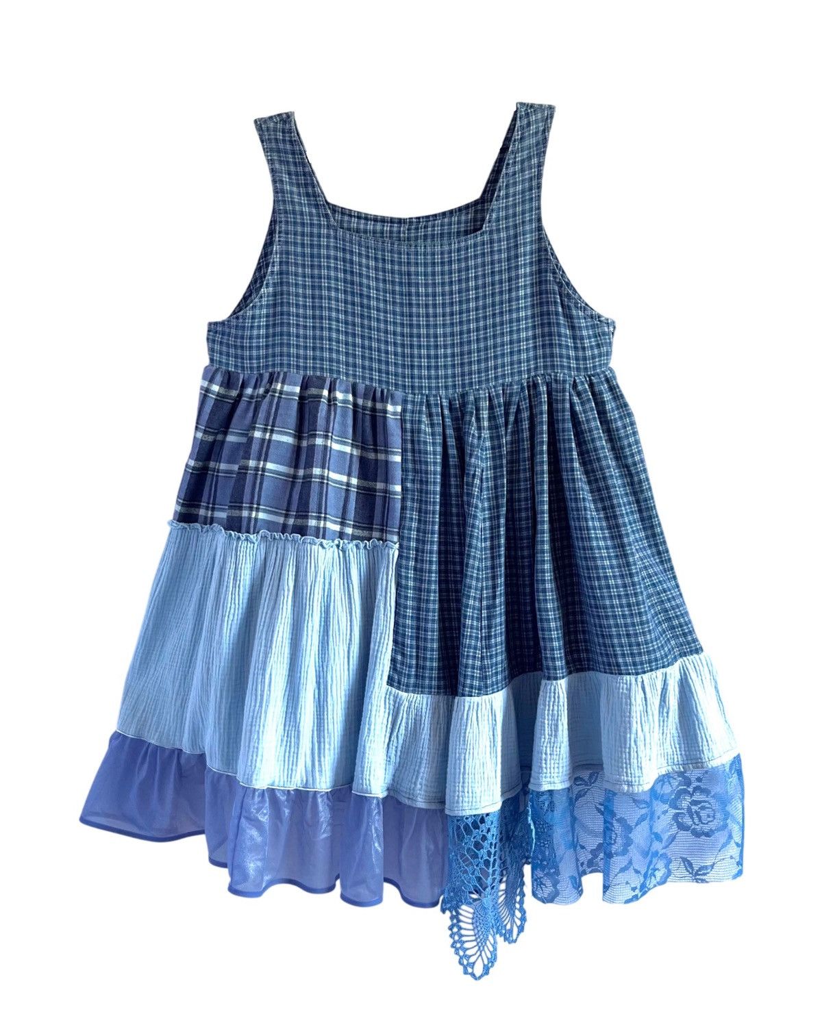 Custommade upcycled ruffle slip dress Size L / US 10 / IT 46 - 1 Thumbnail