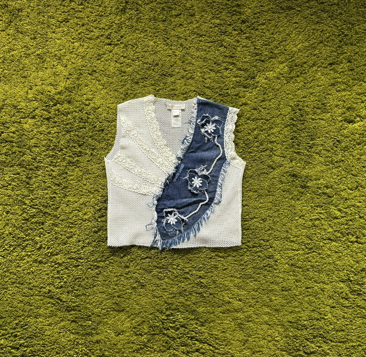 Roberto Cavalli 2000s vintage archive Y2K mesh tank top